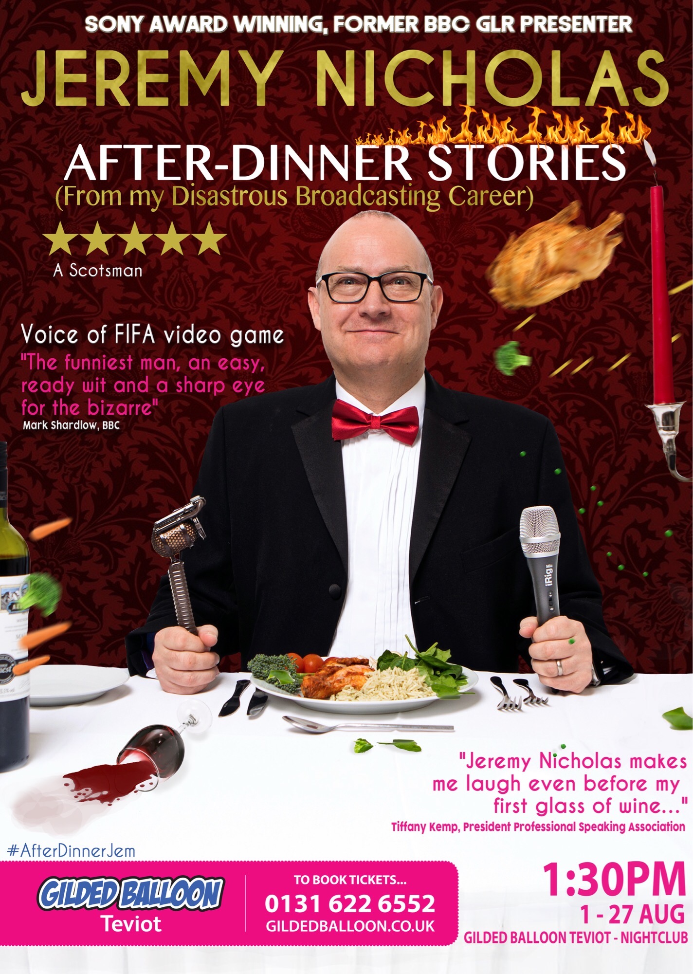 The poster for Jeremy Nicholas: After Dinner Stories (From My Disastrous Broadcasting Career)