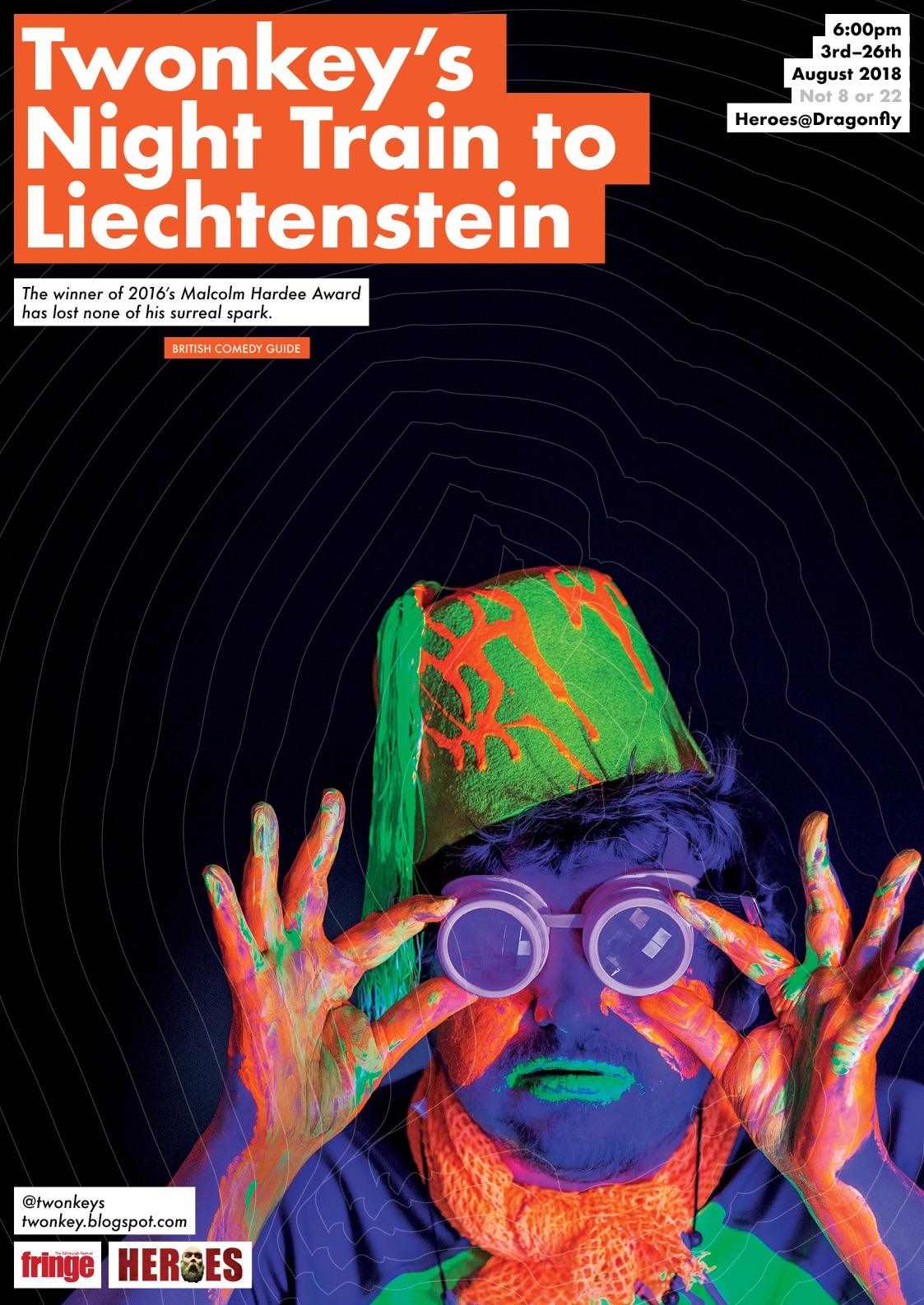 The poster for Twonkey's Night Train To Liechtenstein