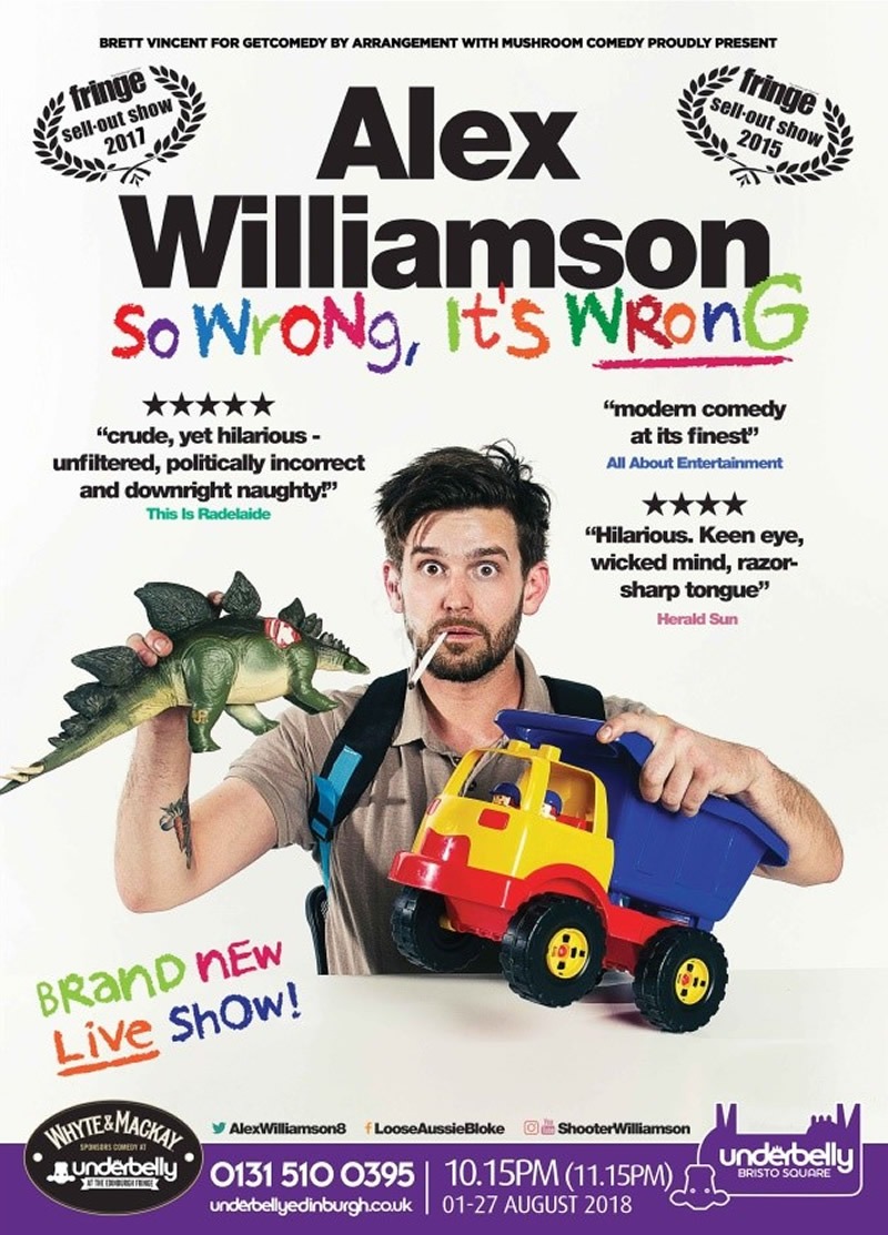 The poster for Alex Williamson: So Wrong, It's Wrong