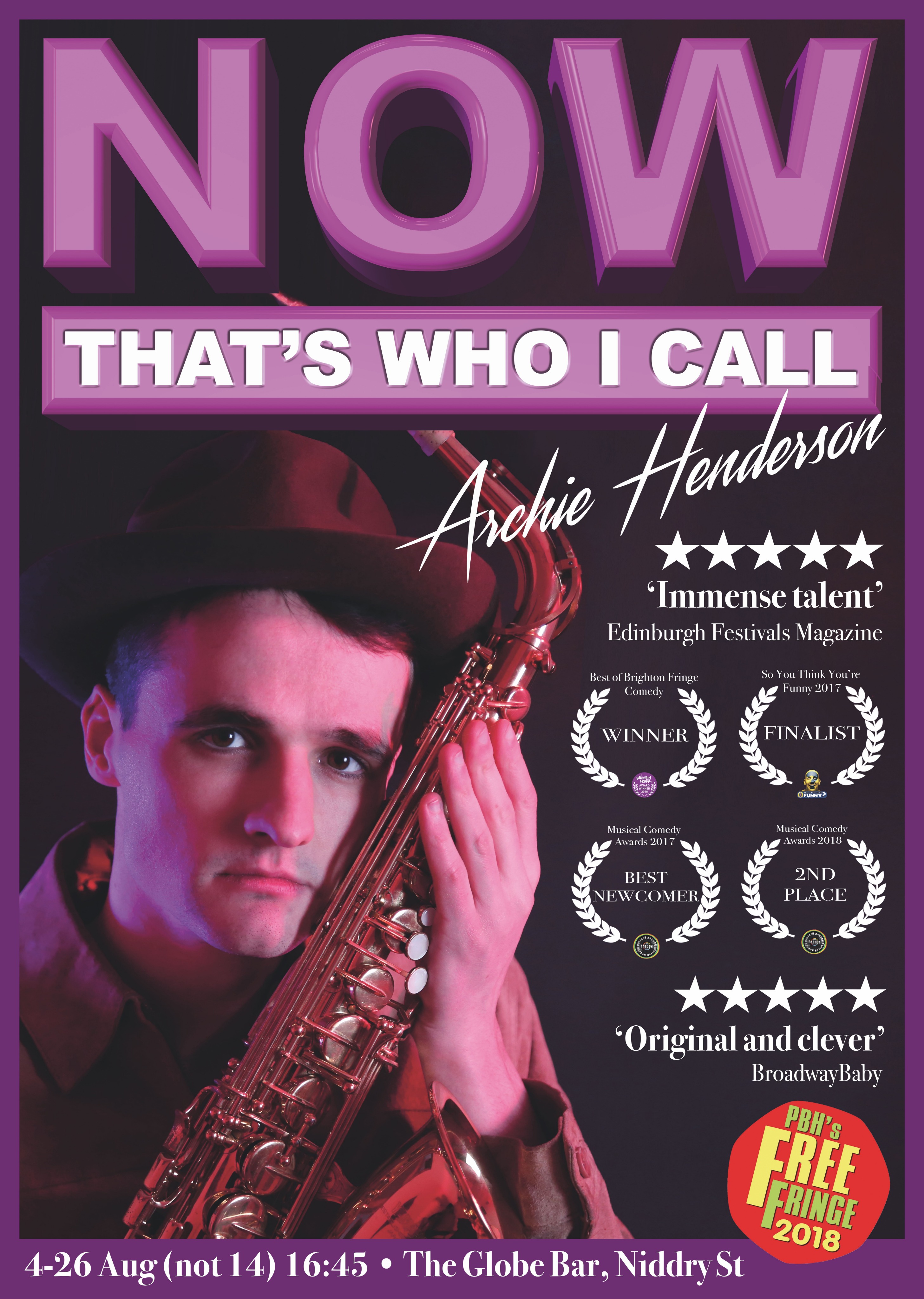 The poster for Now That's Who I Call Archie Henderson