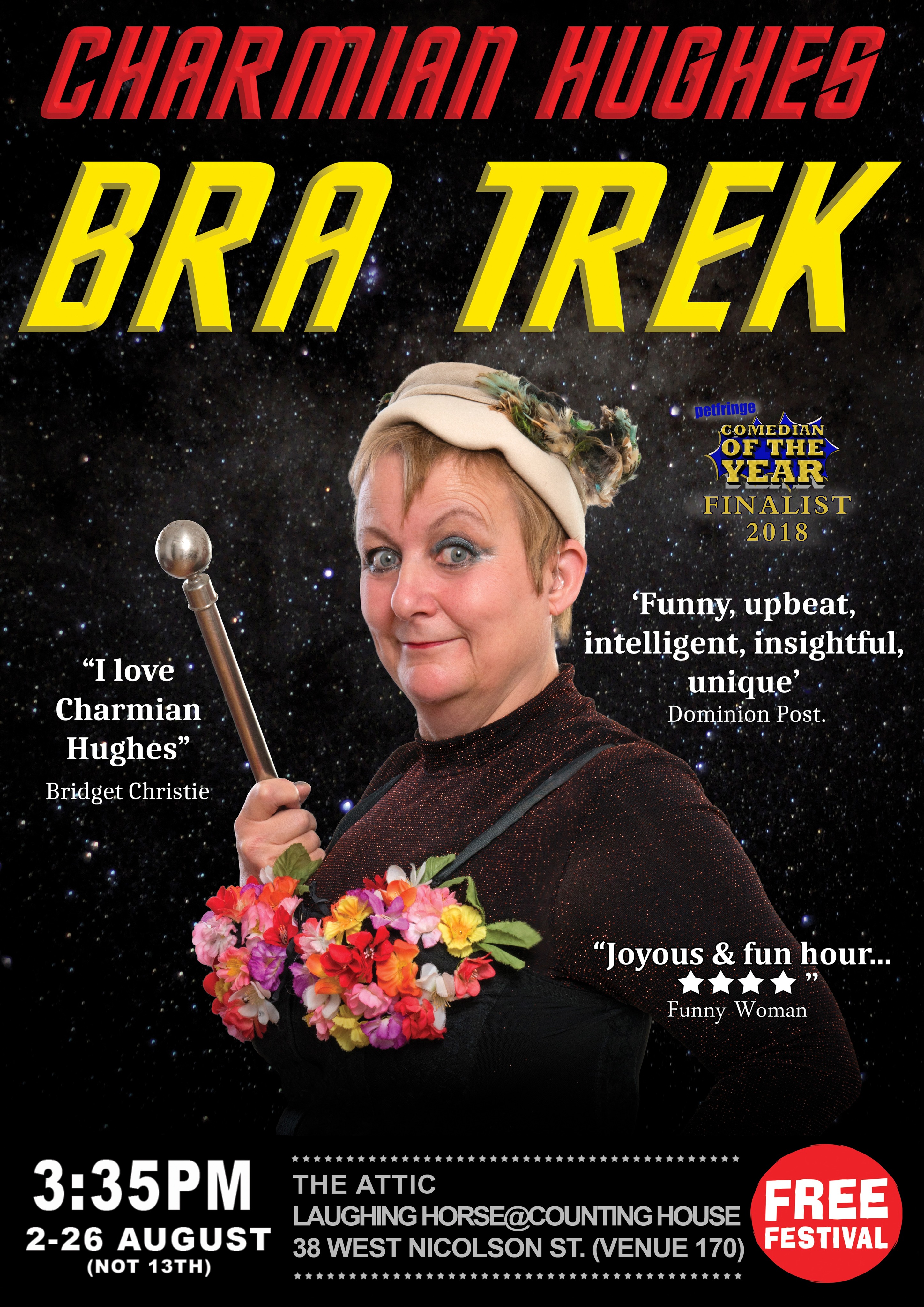 The poster for Charmian Hughes - Bra Trek