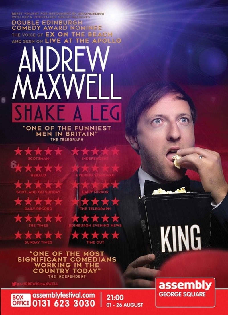The poster for Andrew Maxwell: Shake a Leg