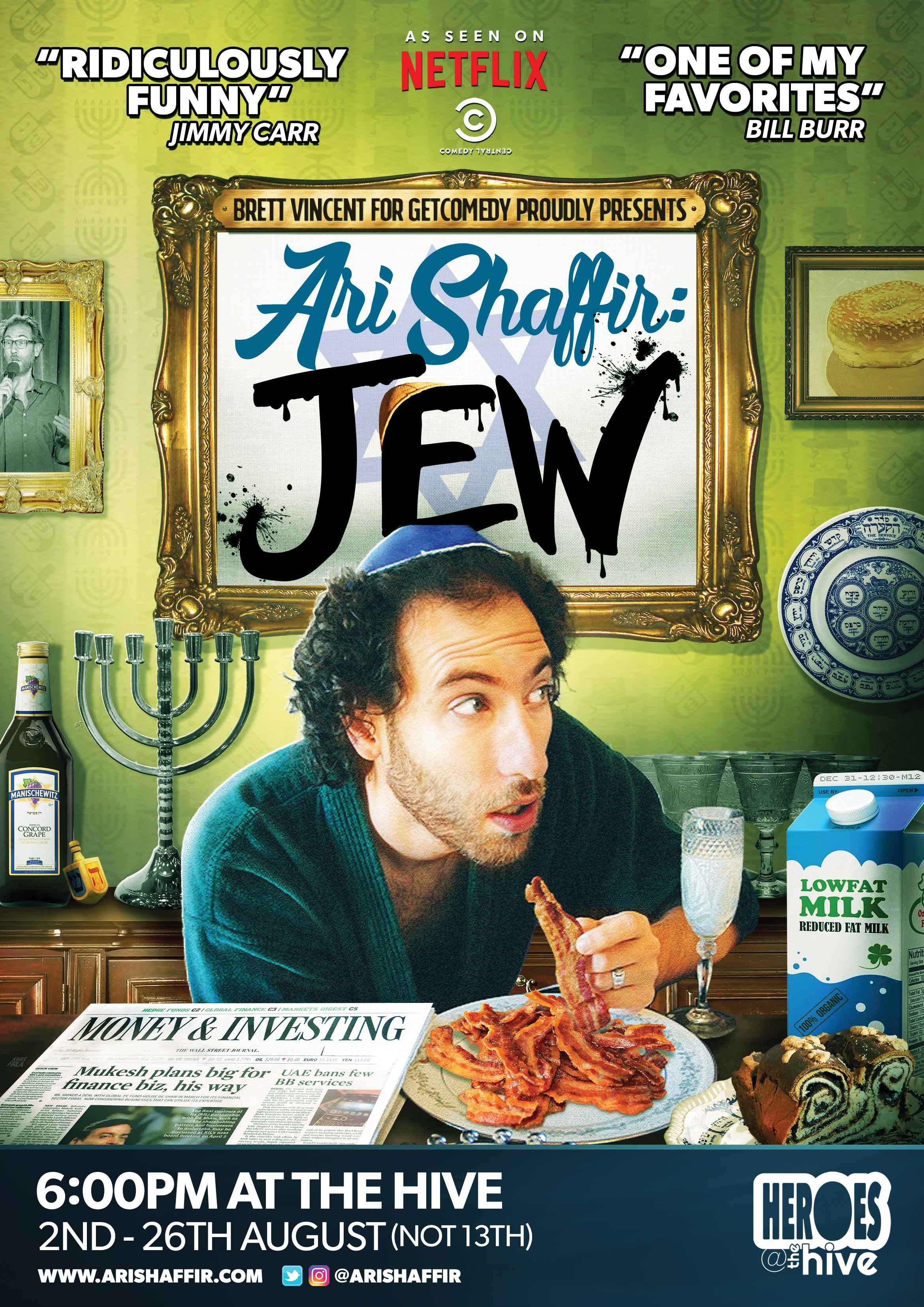 The poster for Ari Shaffir: Jew