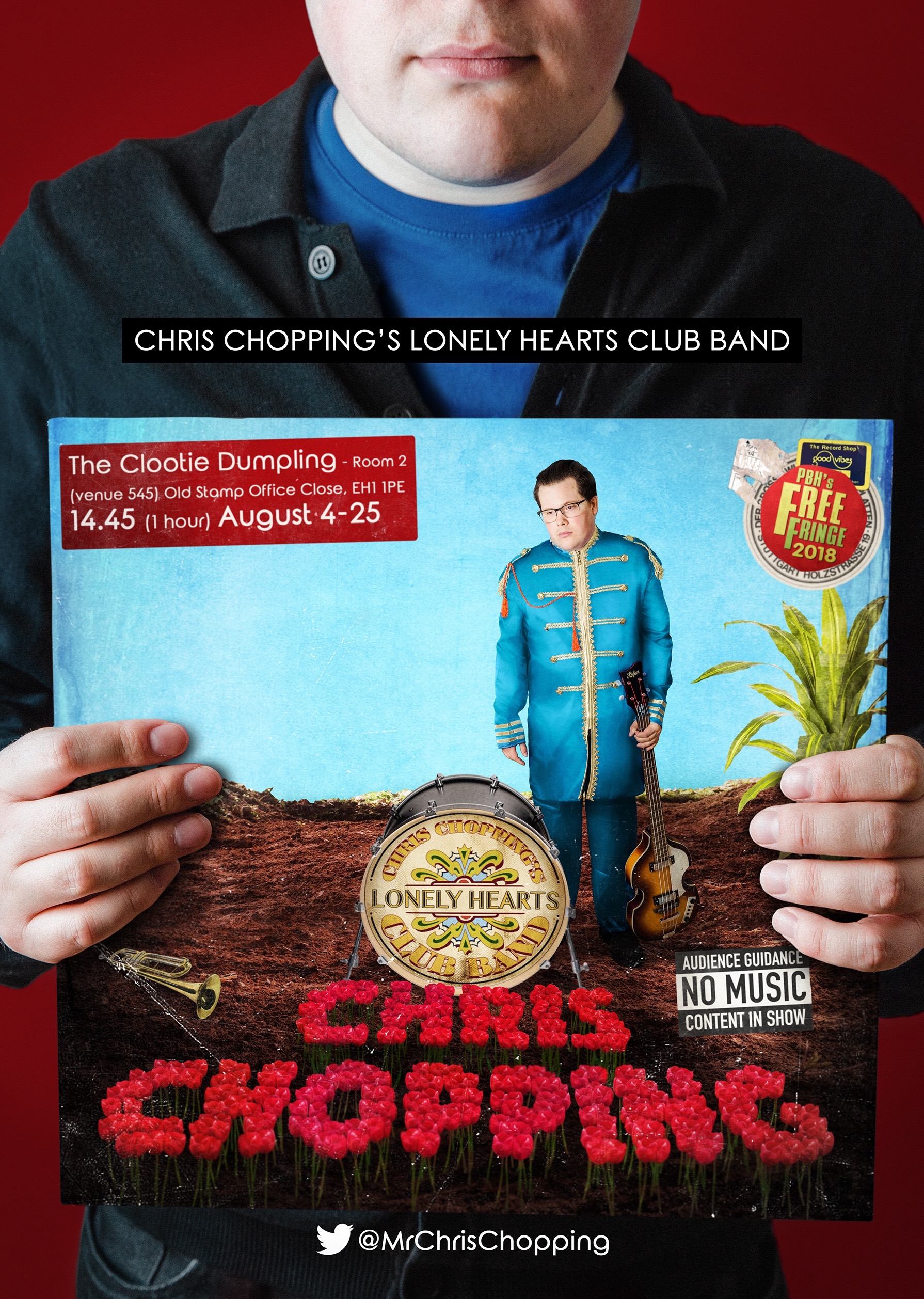 The poster for Chris Chopping's Lonely Hearts Club Band