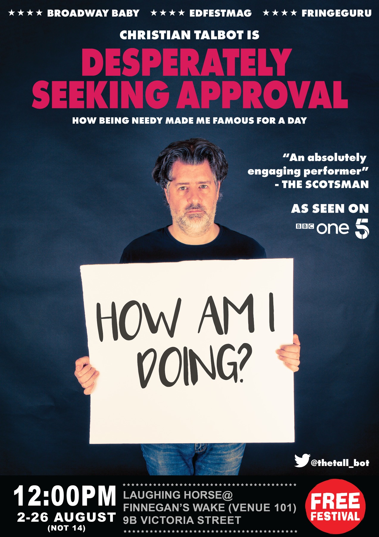 The poster for Christian Talbot: Desperately Seeking Approval