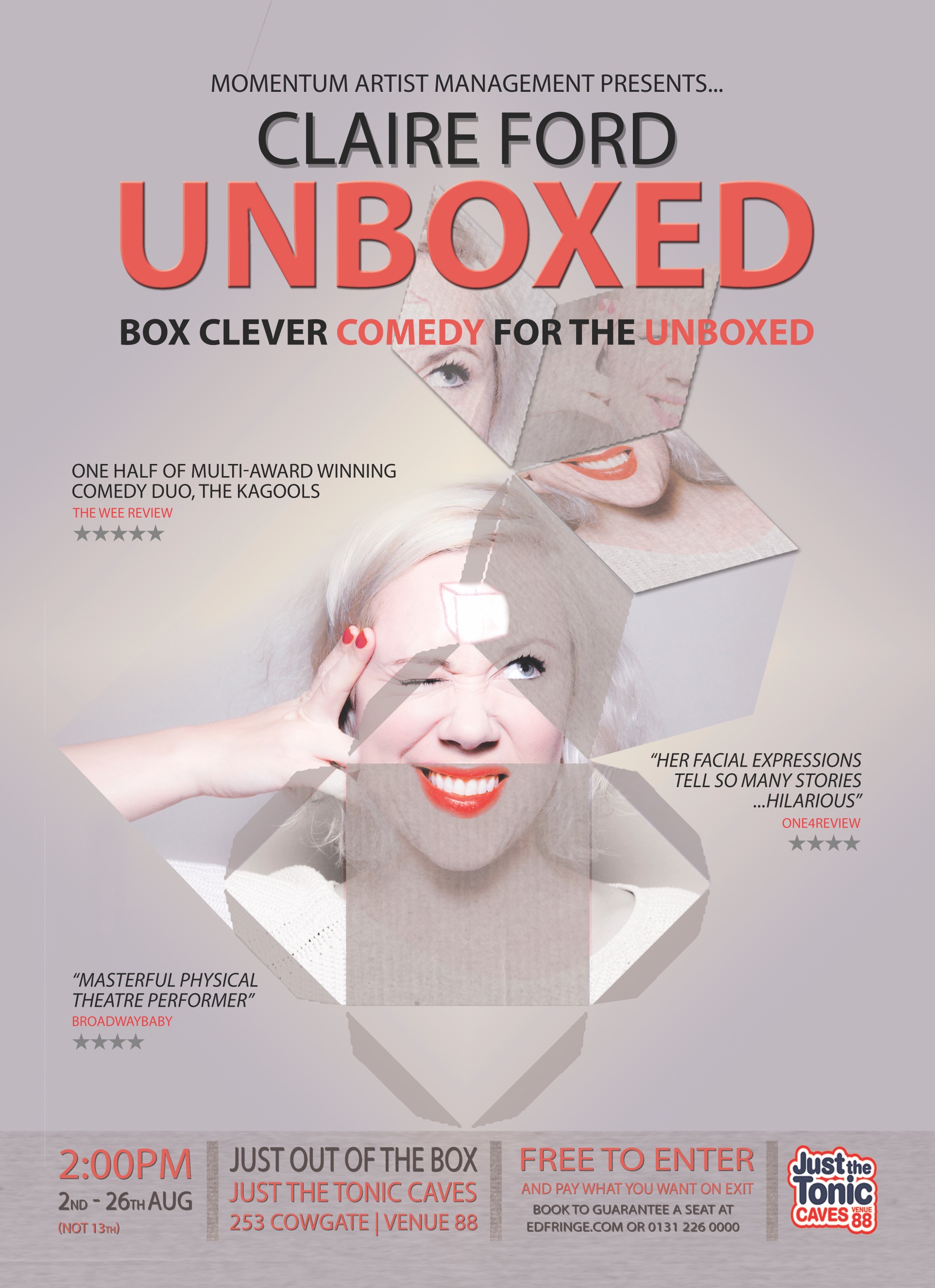 The poster for Claire Ford: Unboxed