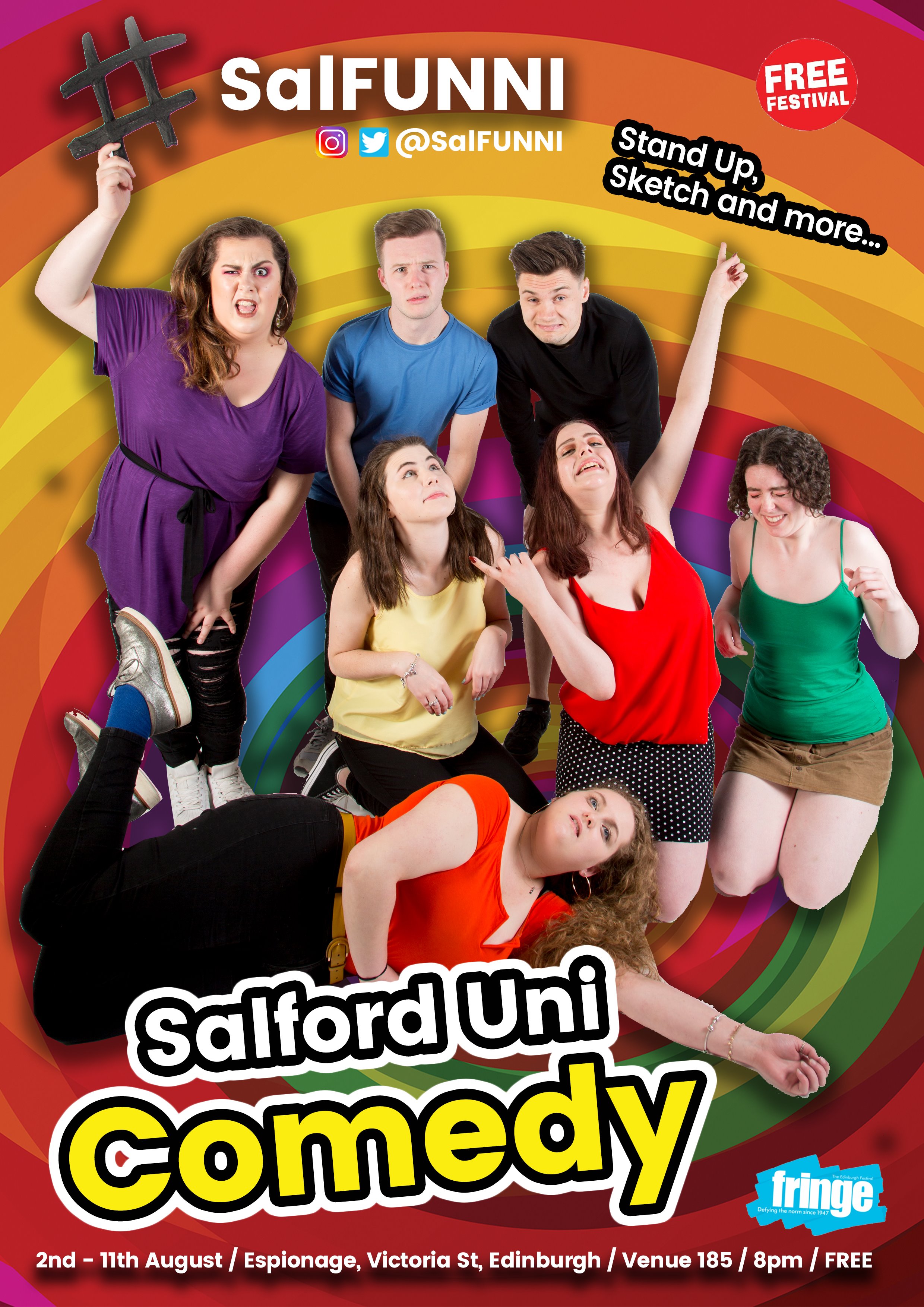 The poster for Comedy from Salford Uni