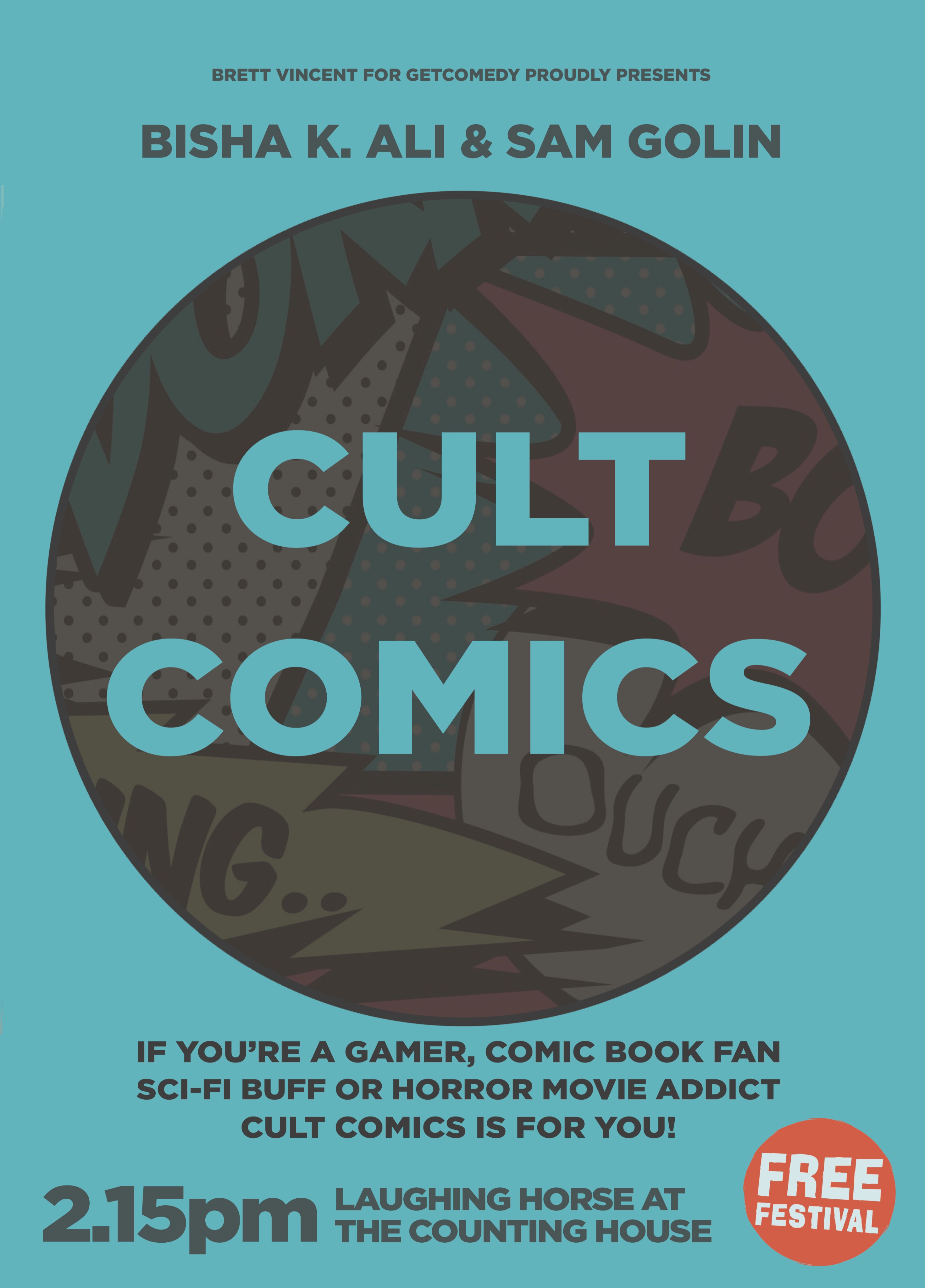 The poster for Cult Comics