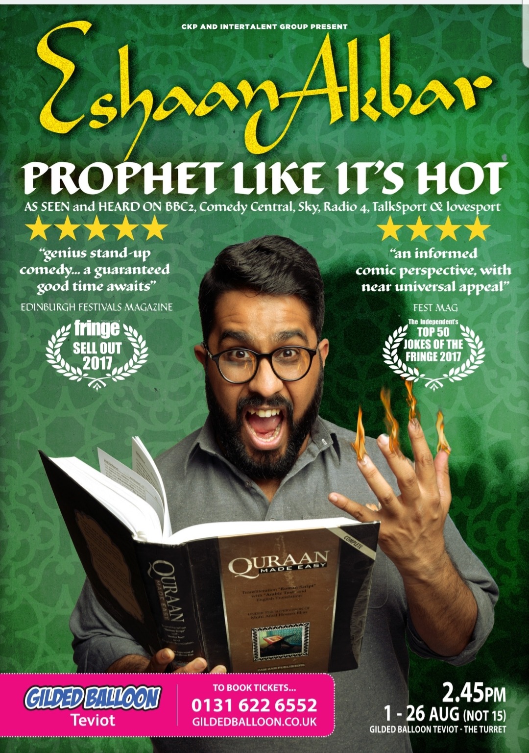The poster for Eshaan Akbar: Prophet Like It's Hot