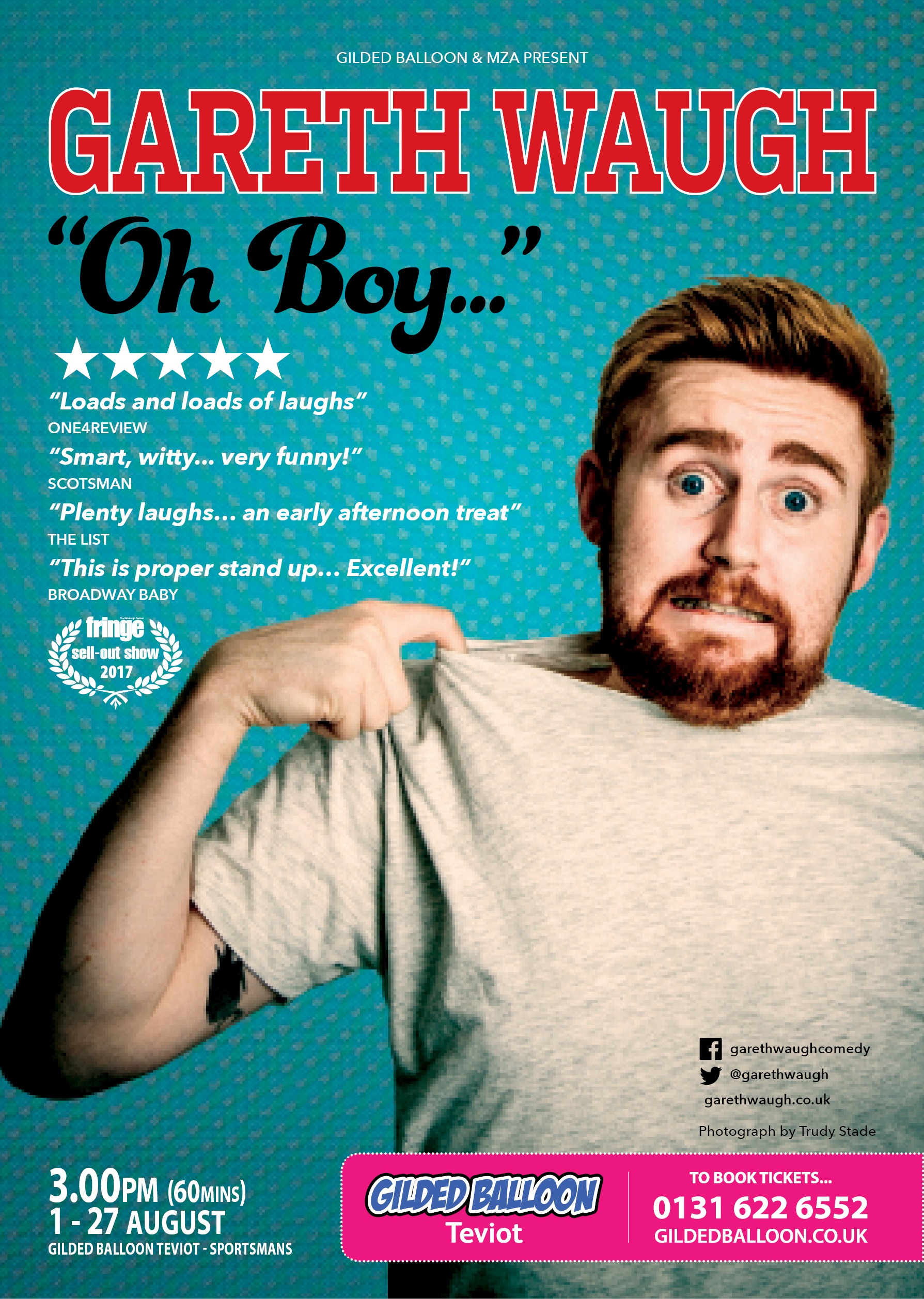 The poster for Gareth Waugh: Oh Boy...!