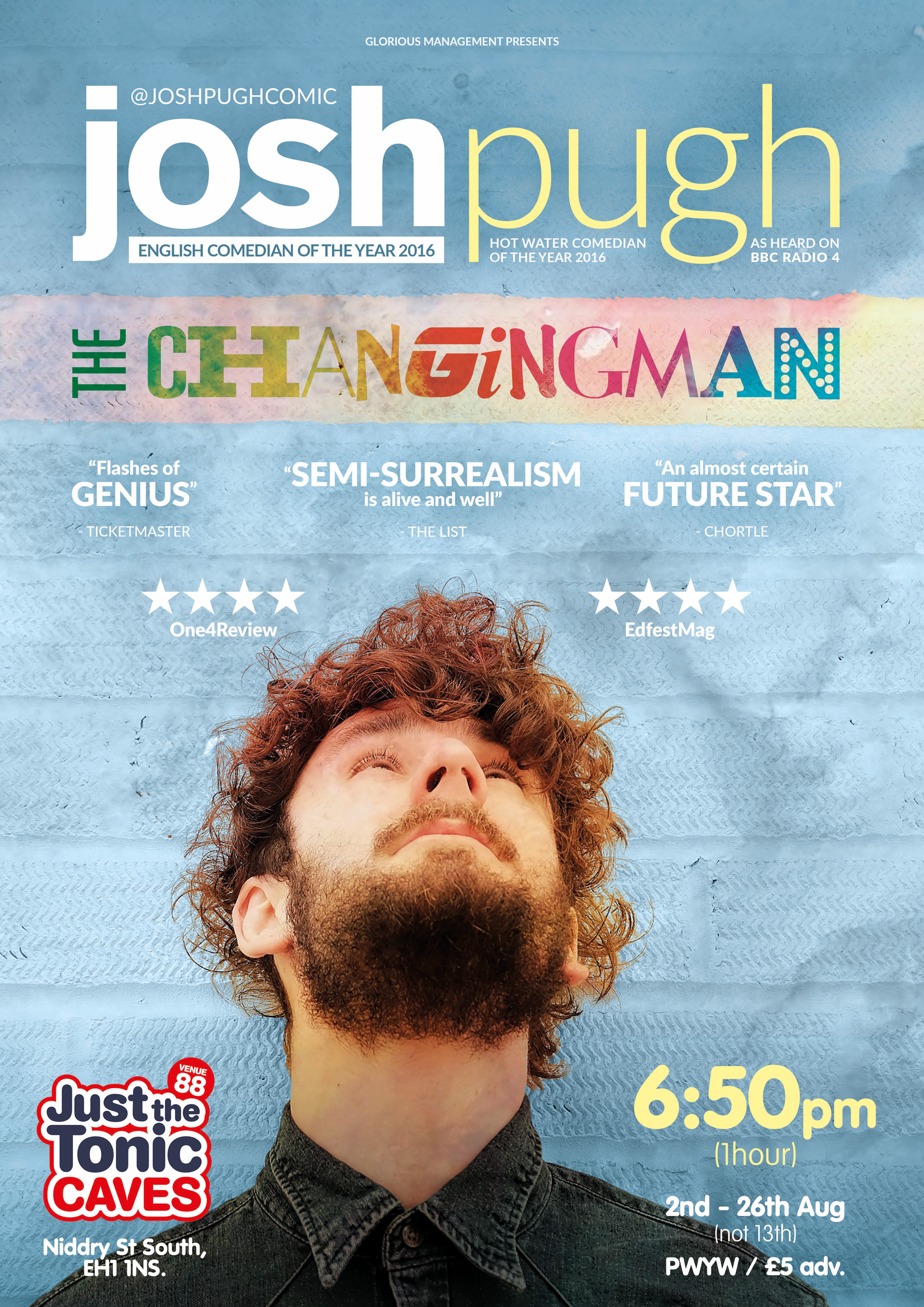 The poster for Josh Pugh: The Changingman