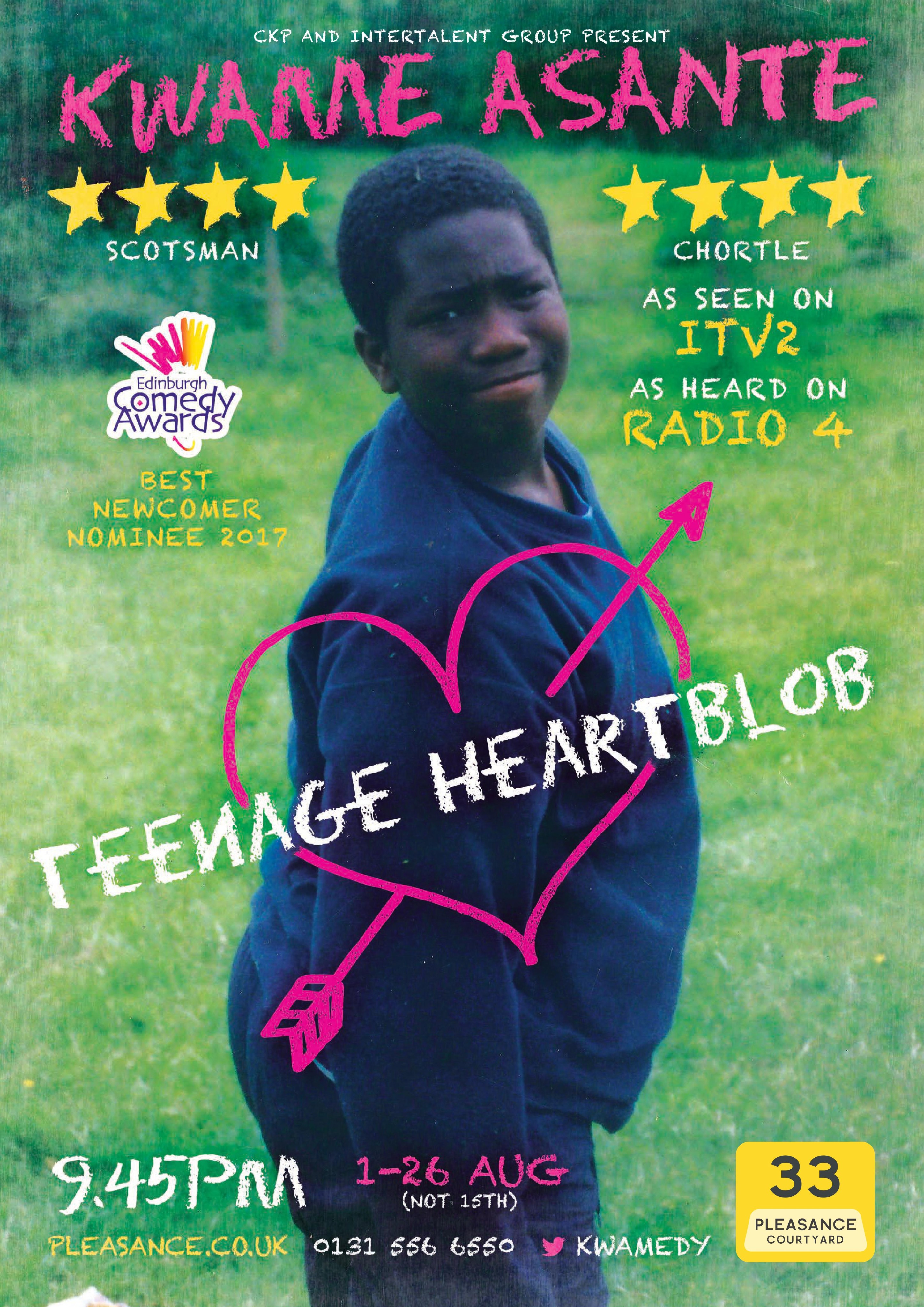 The poster for Kwame Asante: Teenage Heartblob