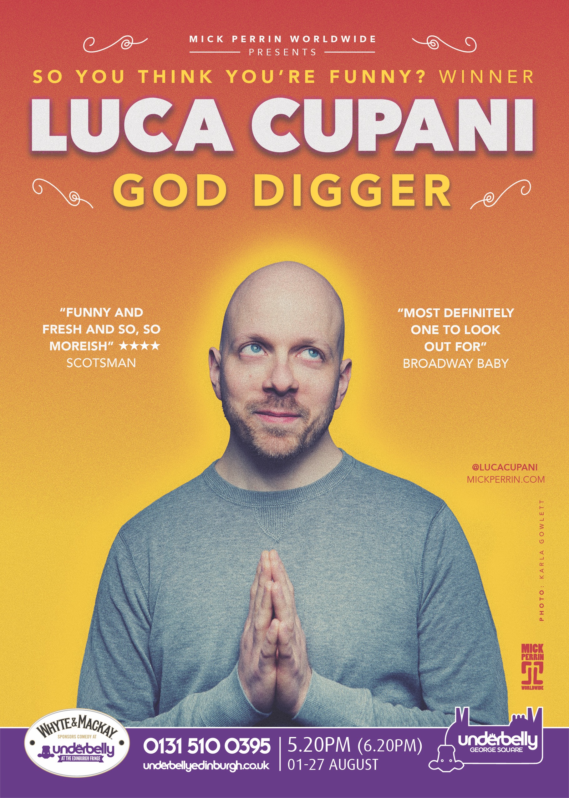 The poster for Luca Cupani: God Digger