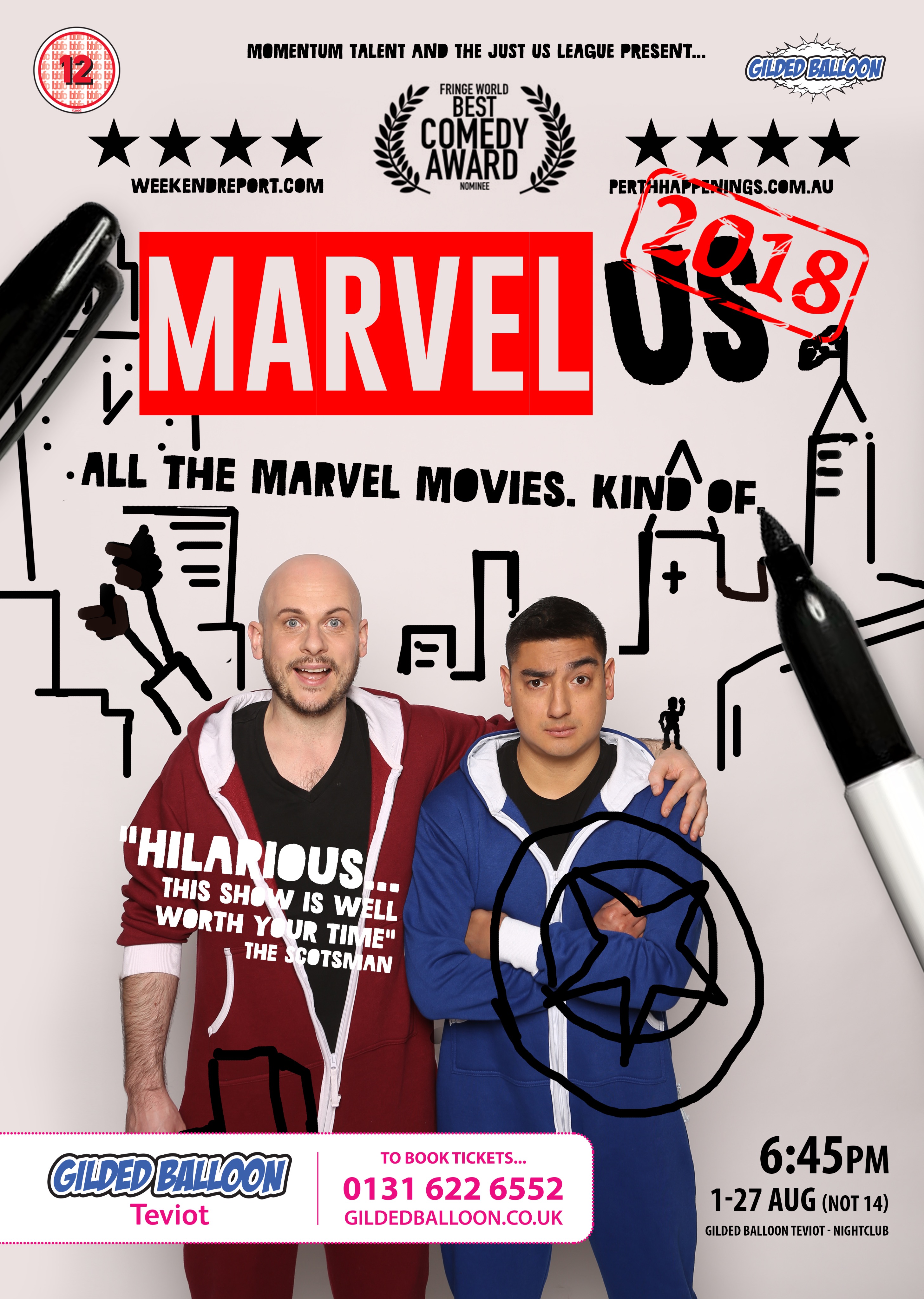 The poster for MARVELus: All the Marvel Movies. Kind of. 2018