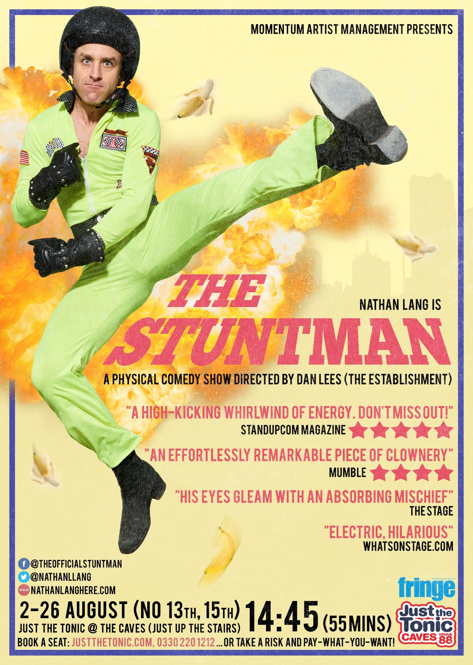 The poster for Nathan Lang: The Stuntman