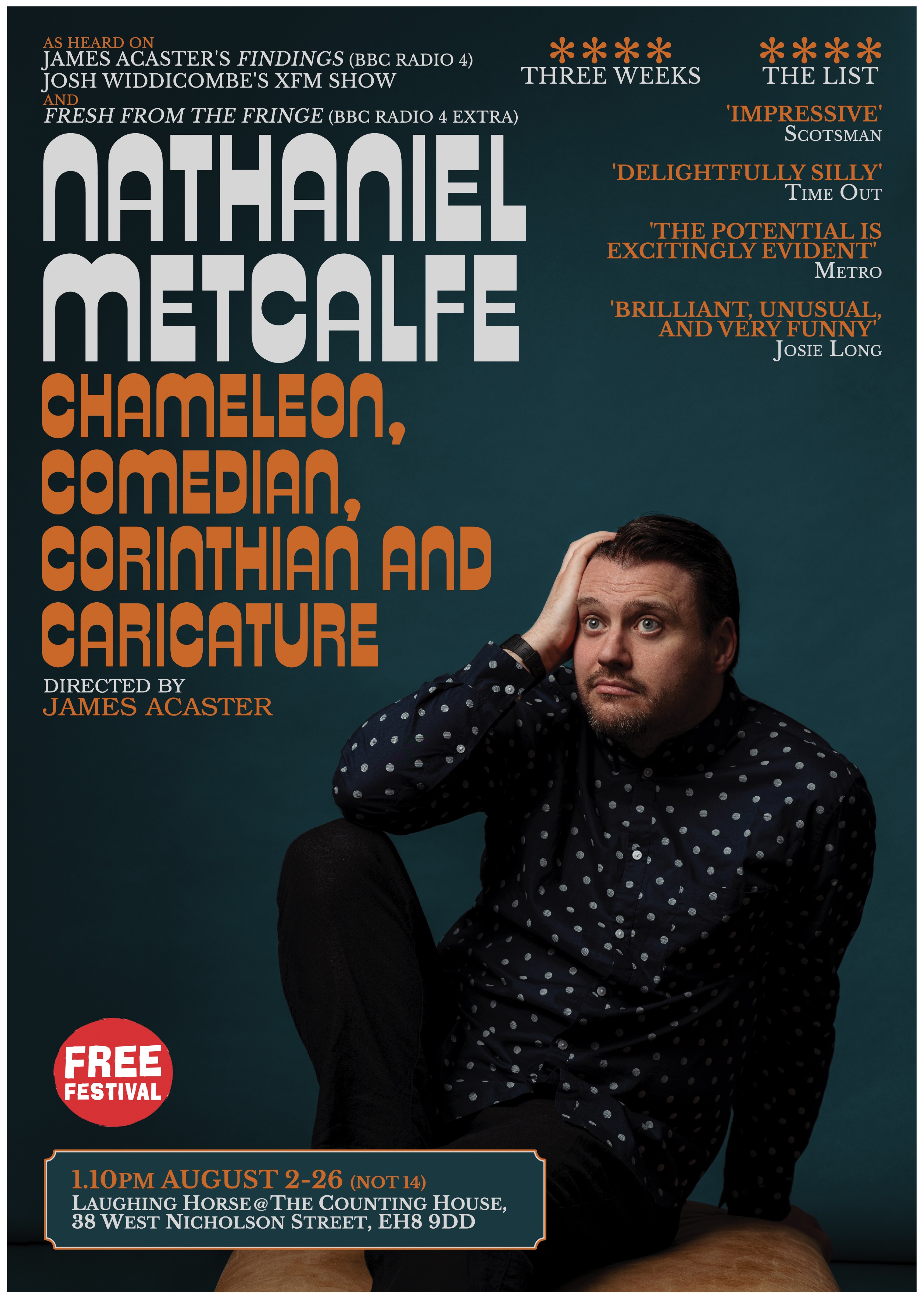 The poster for Nathaniel Metcalfe: Chameleon, Comedian, Corinthian and Caricature