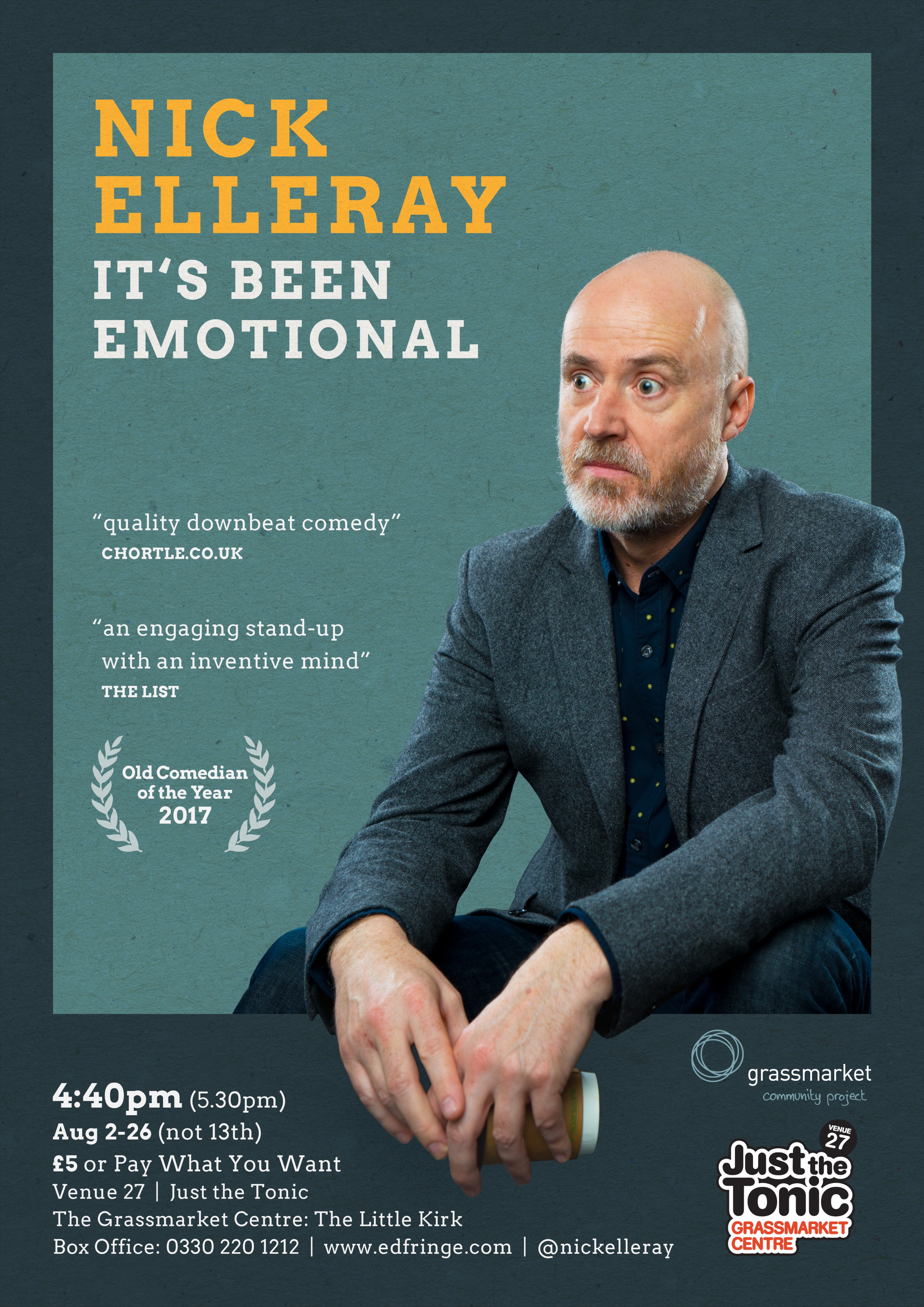 The poster for Nick Elleray: It's Been Emotional