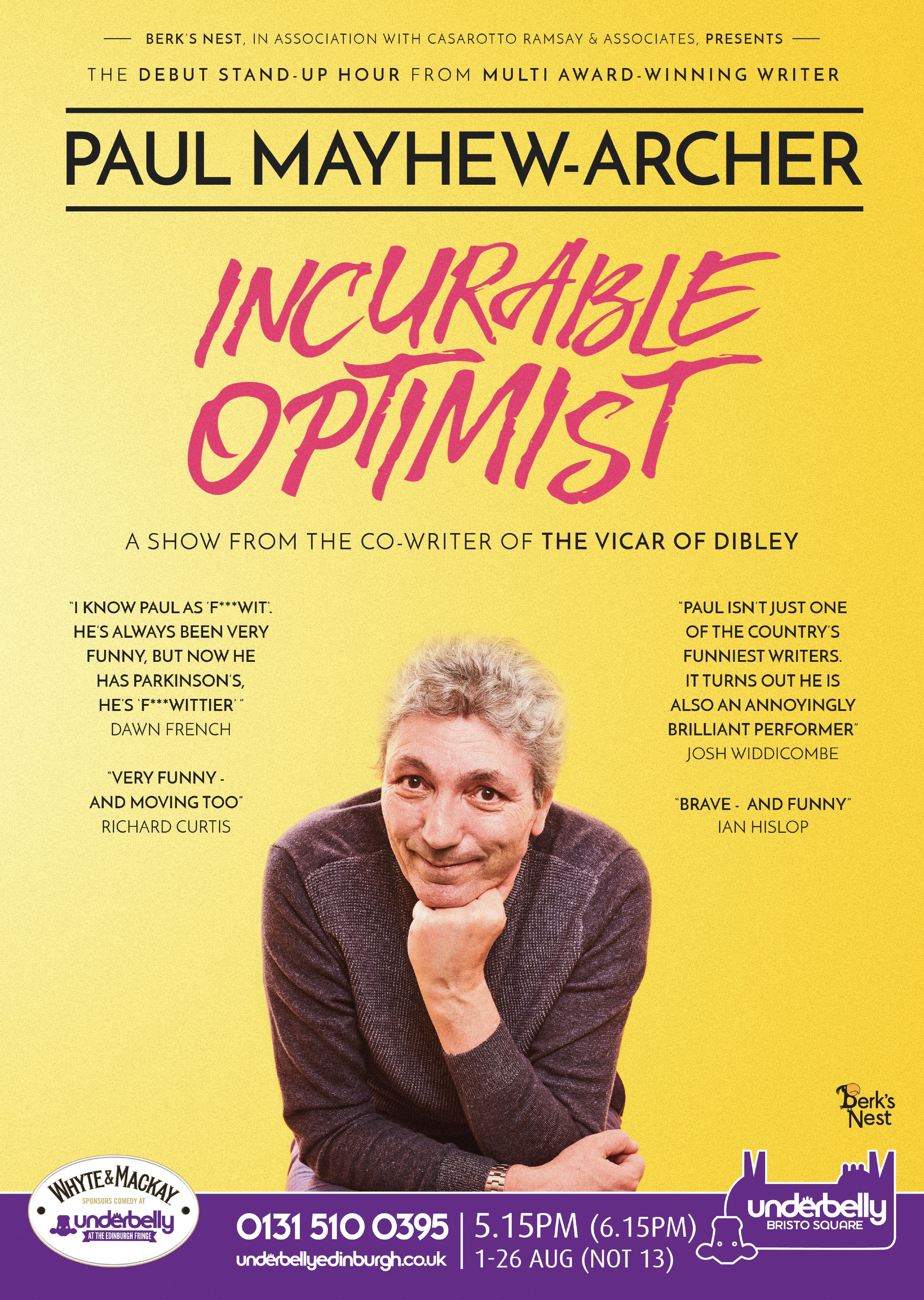 The poster for Paul Mayhew-Archer: Incurable Optimist