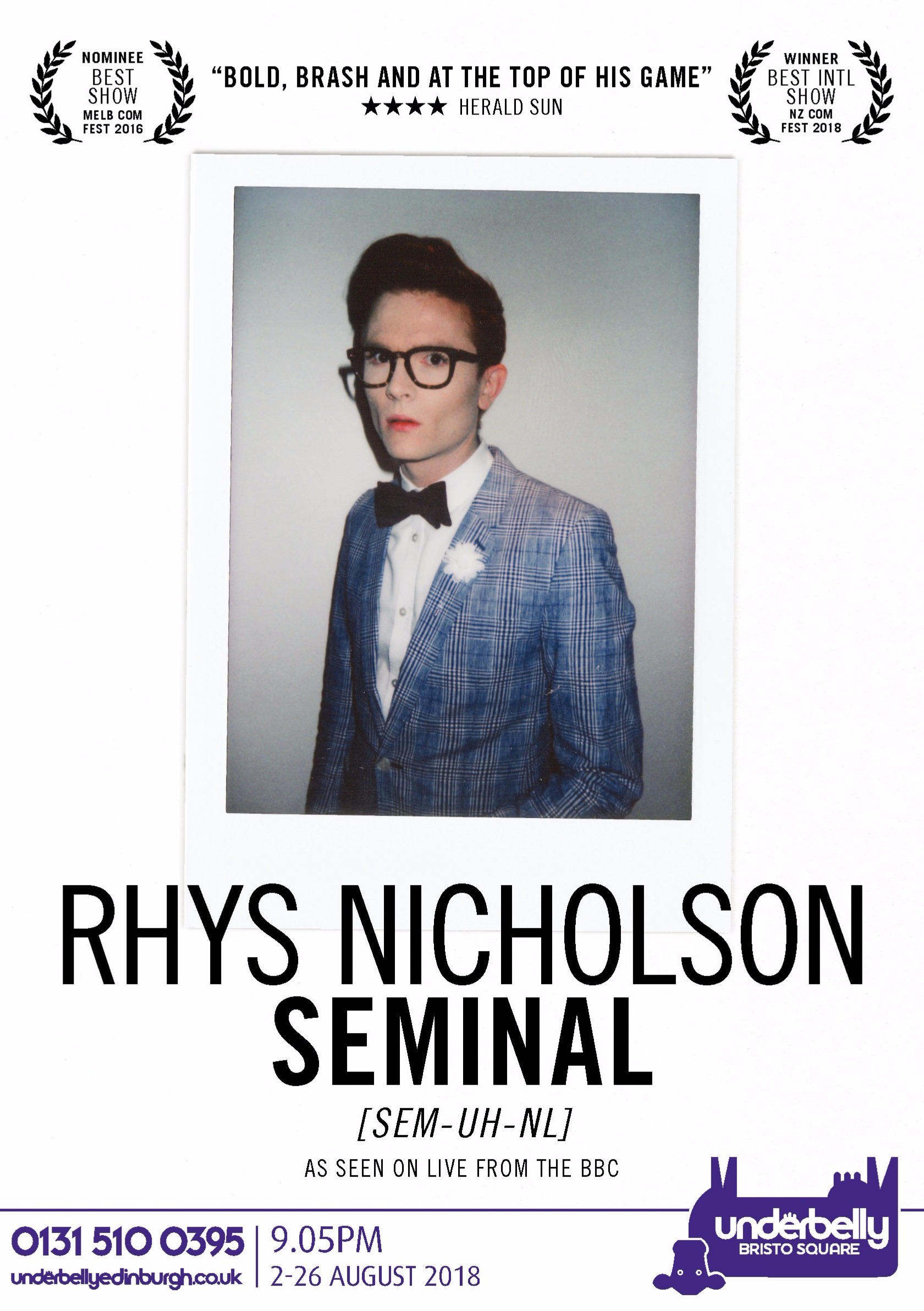 The poster for Rhys Nicholson - Seminal