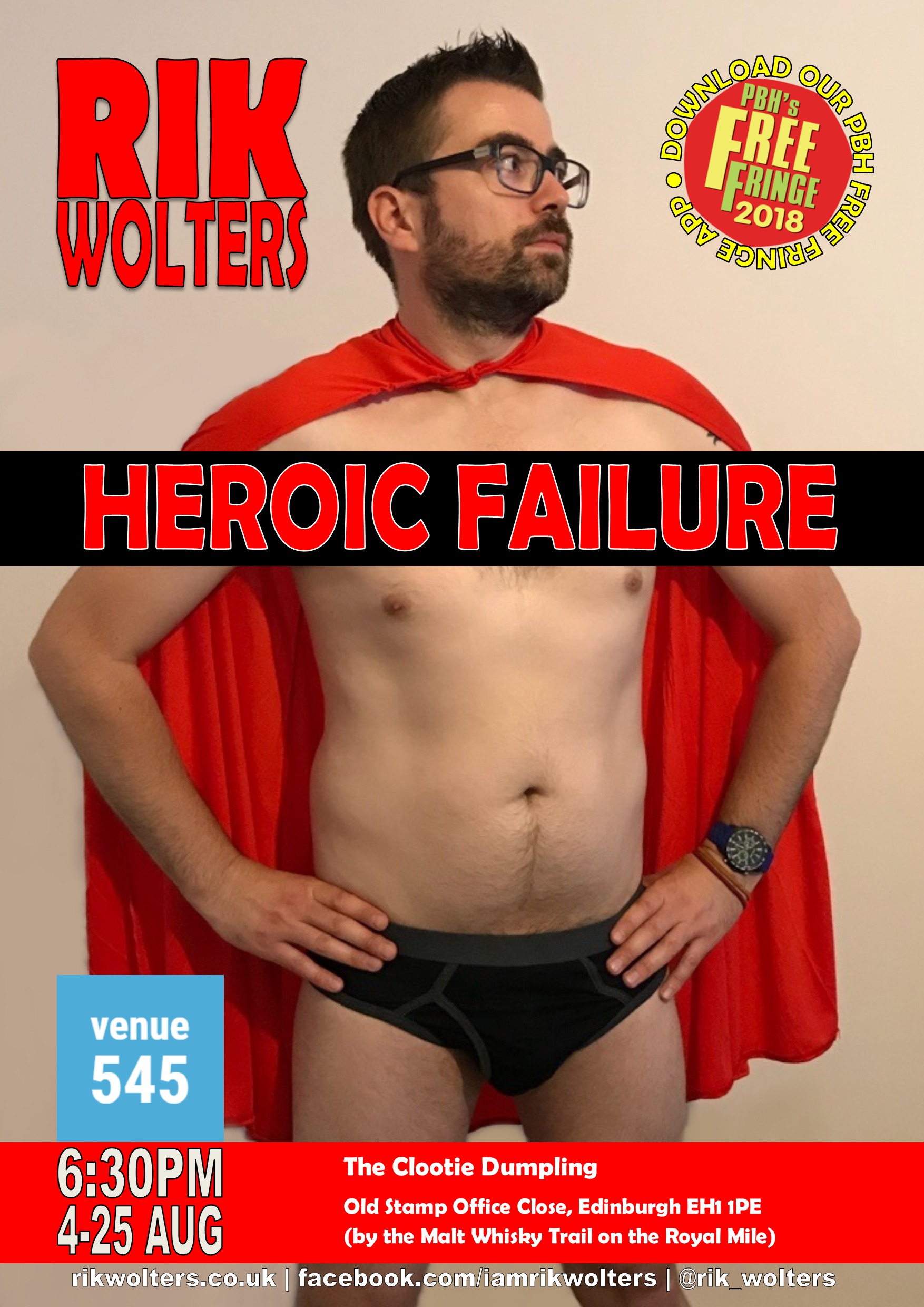 The poster for Rik Wolters - Heroic Failure