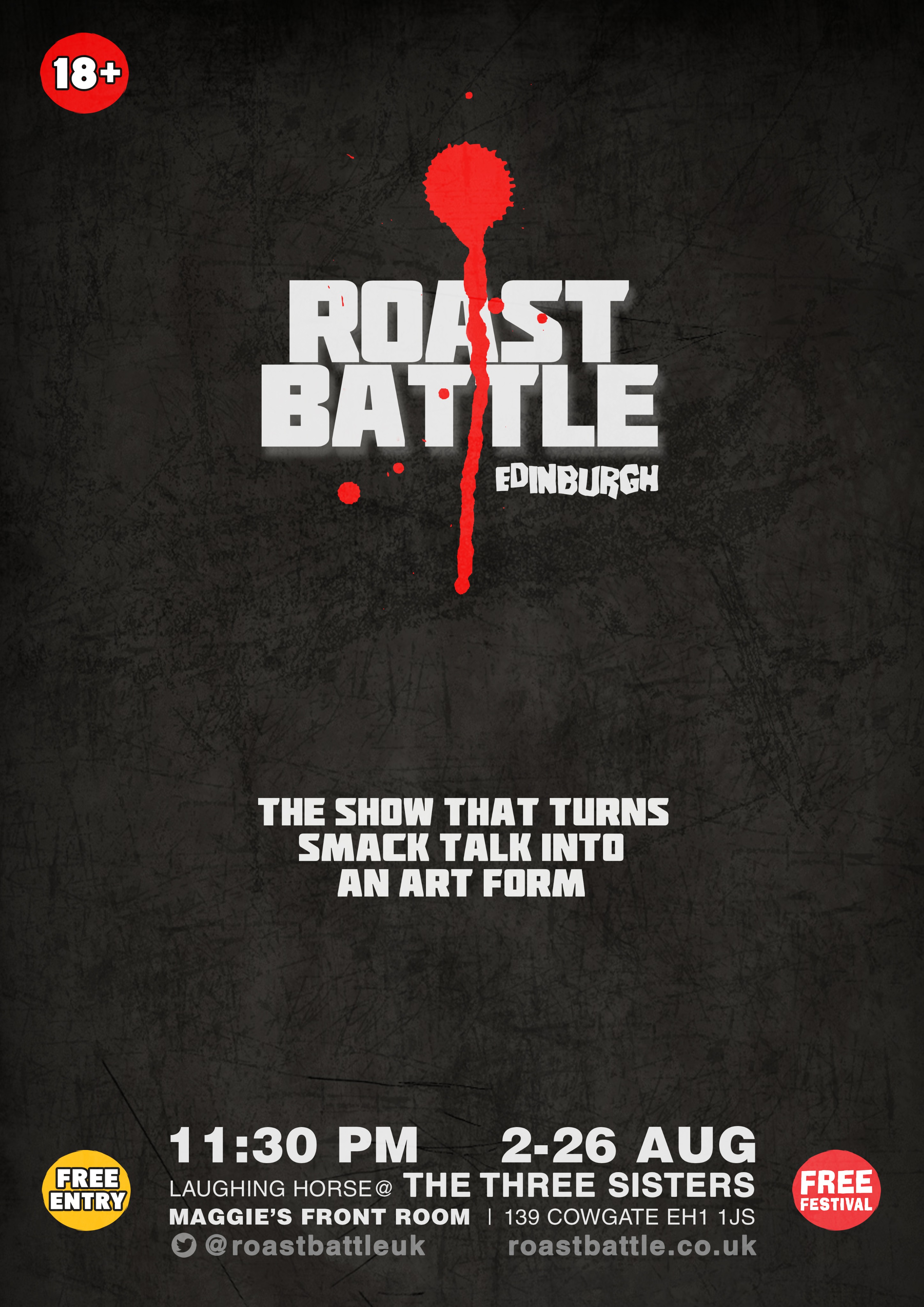 The poster for Roast Battle Edinburgh