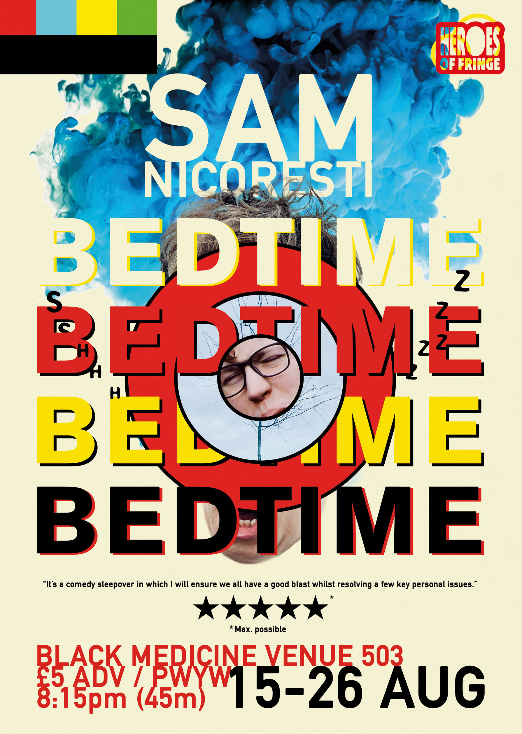 The poster for Sam Nicoresti's Bedtime