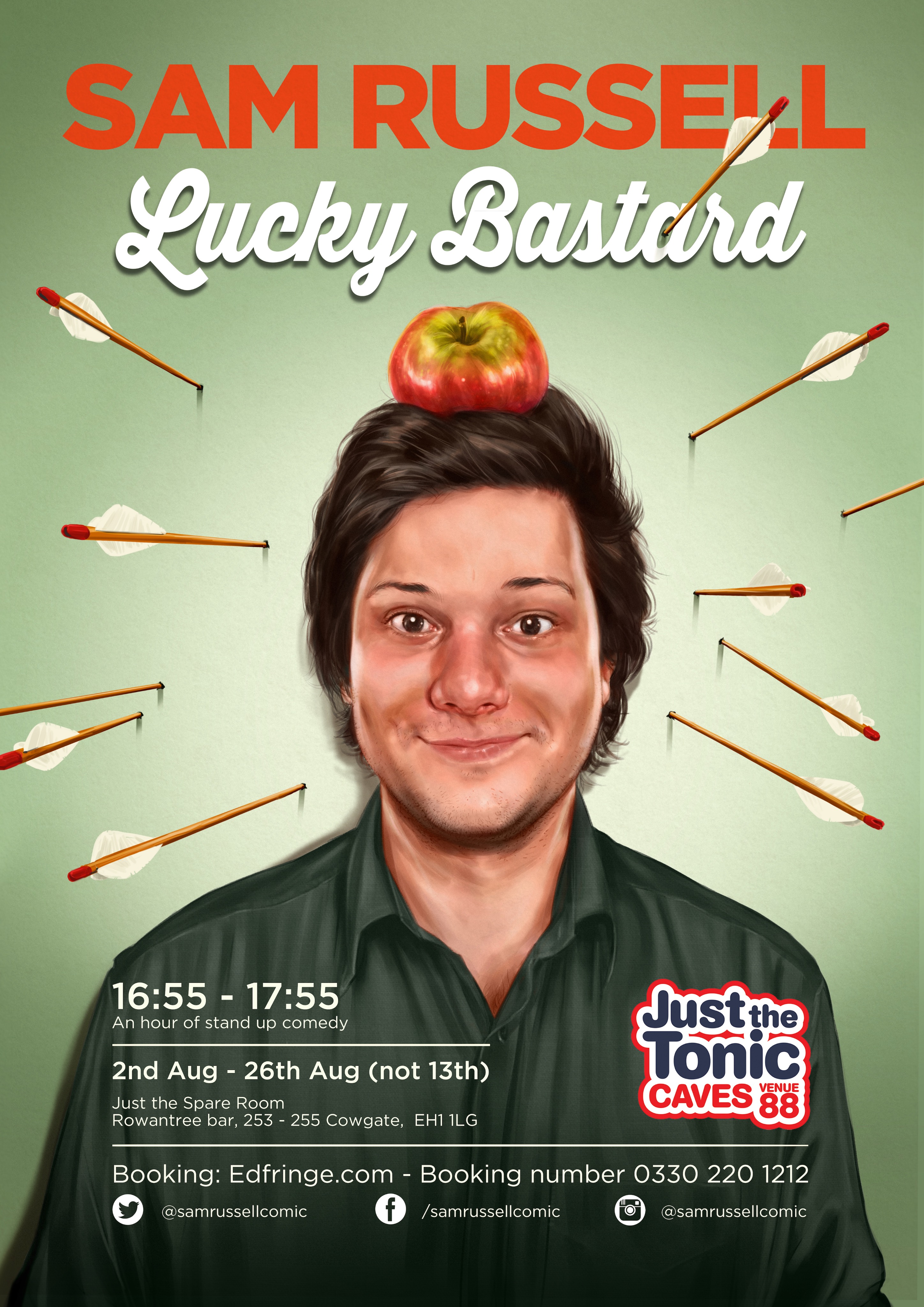 The poster for Sam Russell: Lucky Bastard