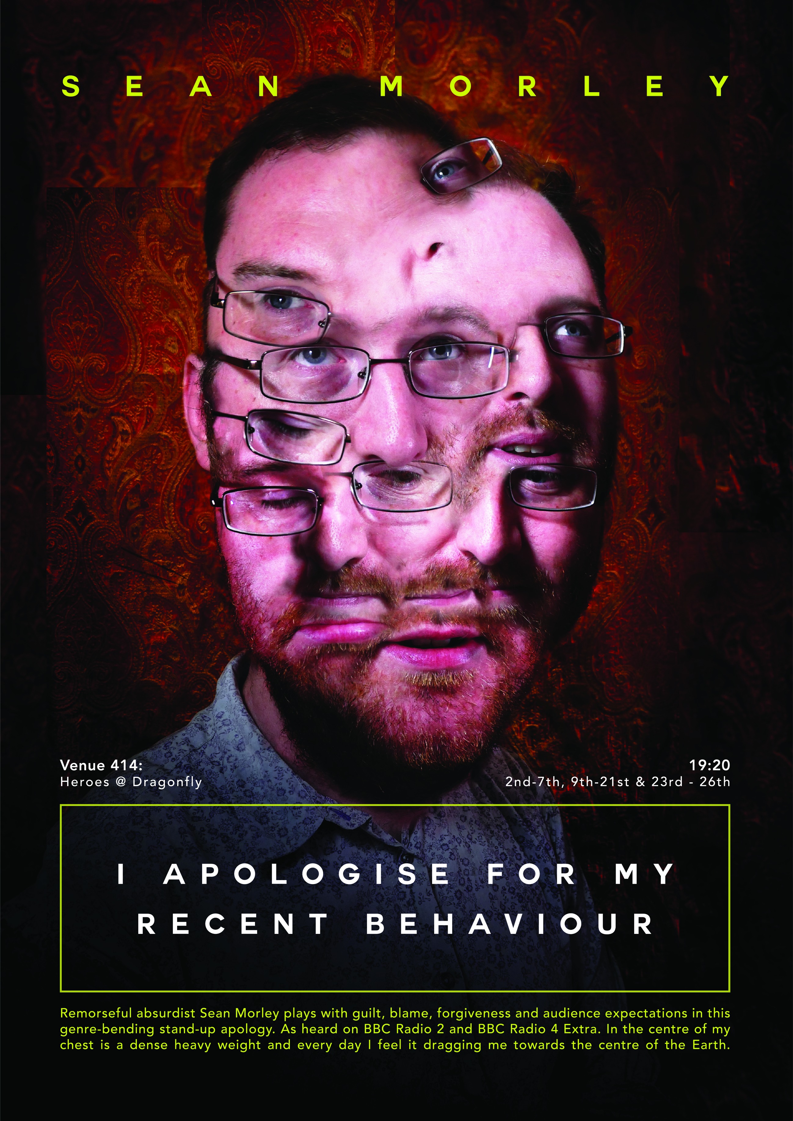The poster for Sean Morley: I Apologise for My Recent Behaviour
