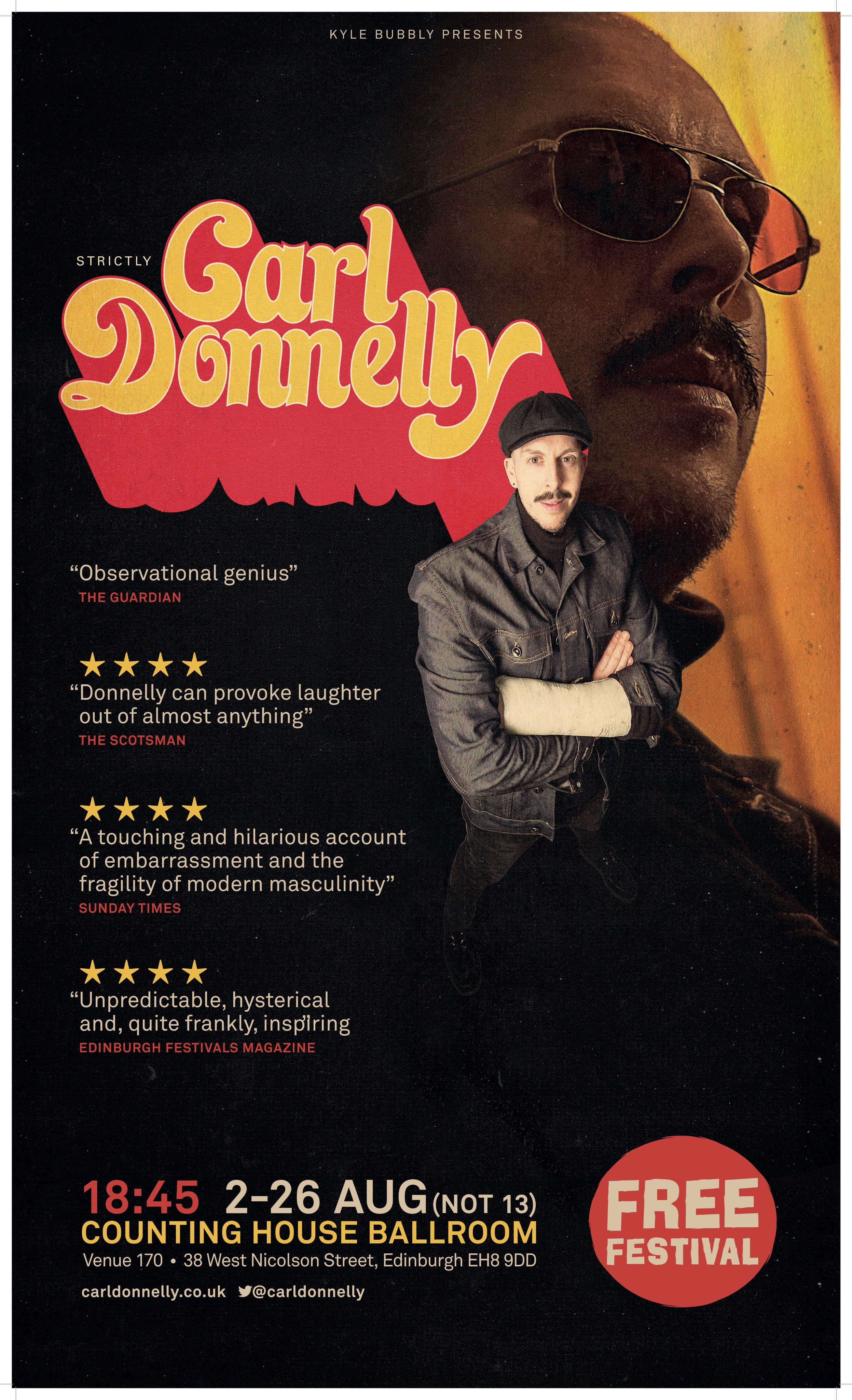 The poster for Strictly Carl Donnelly!