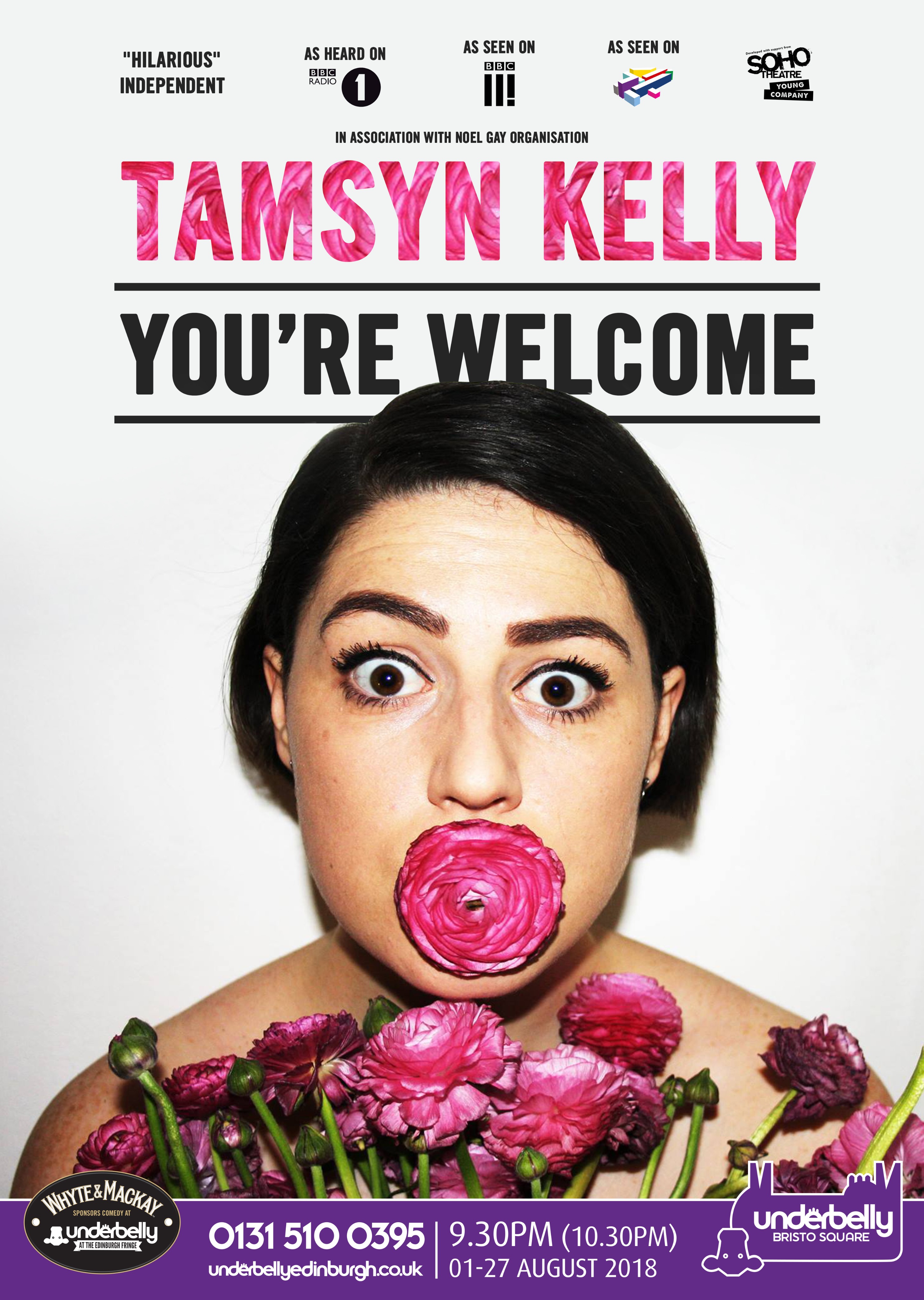 The poster for Tamsyn Kelly: You're Welcome