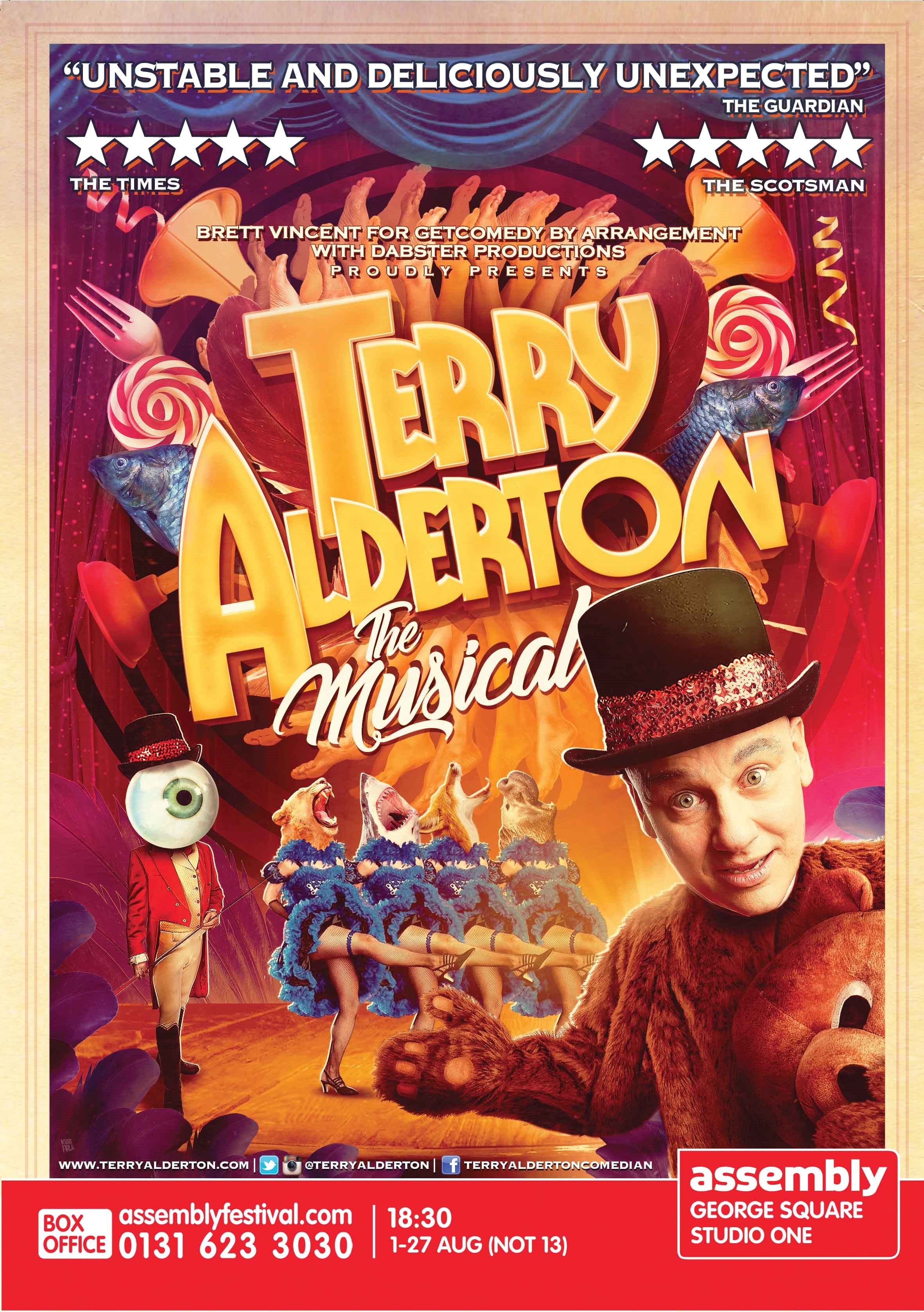 The poster for Terry Alderton: The Musical