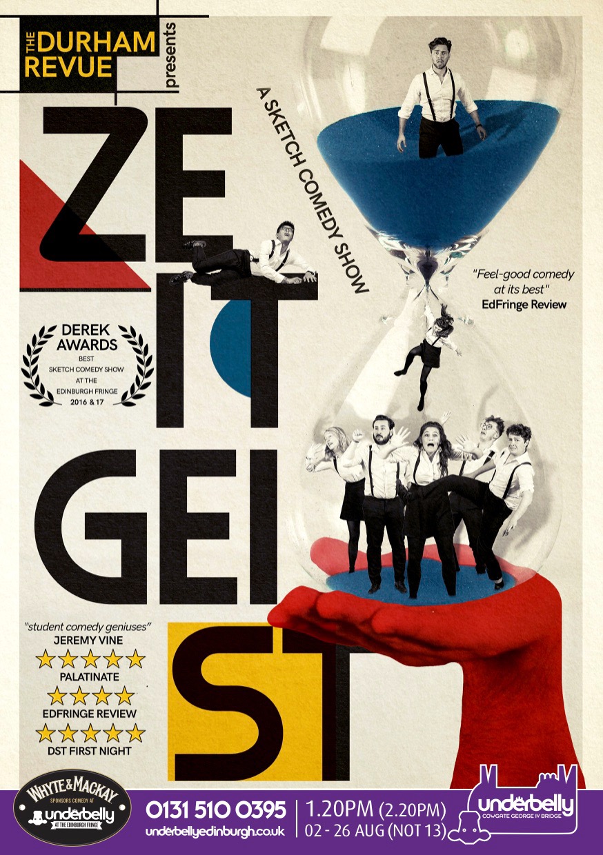 The poster for The Durham Revue present: Zeitgeist