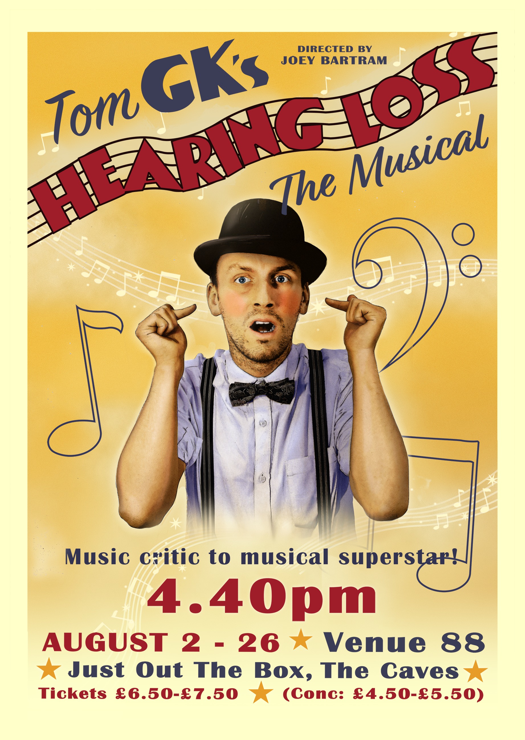 The poster for Tom GK - Hearing Loss: The Musical