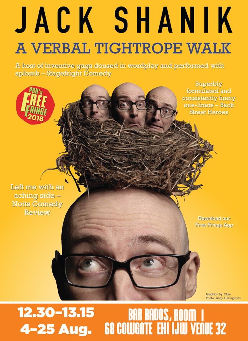 The poster for Jack Shanik: A Verbal Tightrope Walk