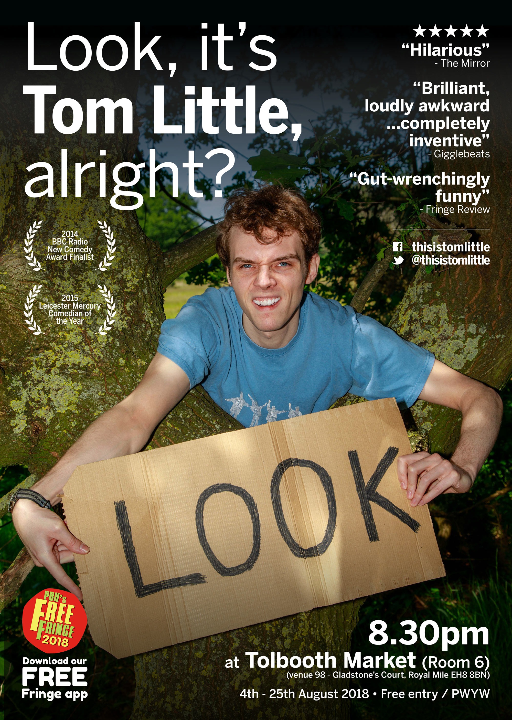 The poster for Look, It's Tom Little, Alright?