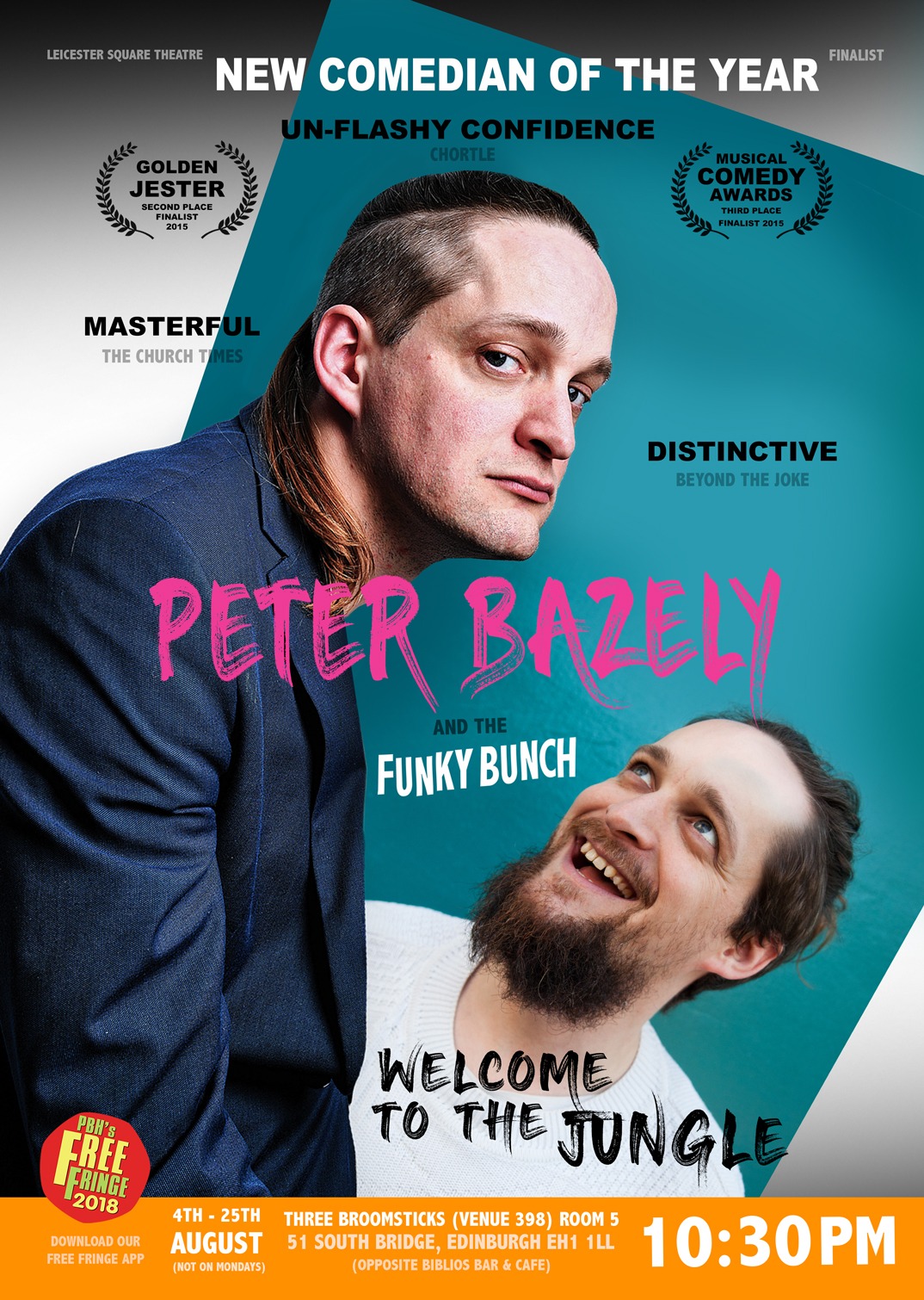 peter-bazely-and-the-funky-bunch-welcome-to-the-jungle-comedy-poster