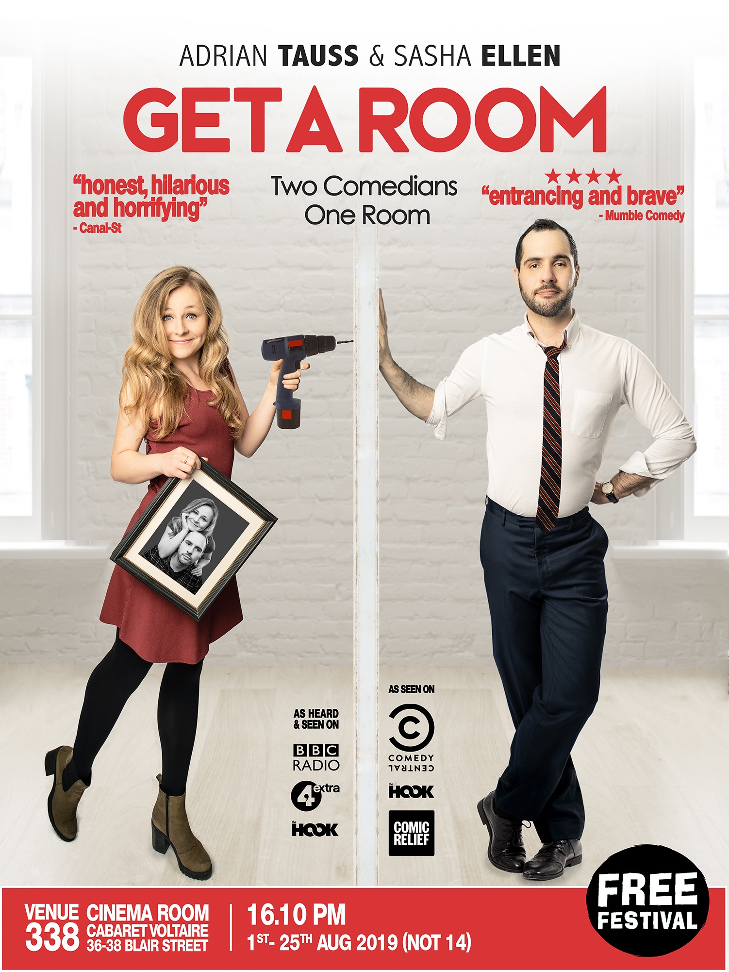The poster for Adrian Tauss and Sasha Ellen: Get a Room