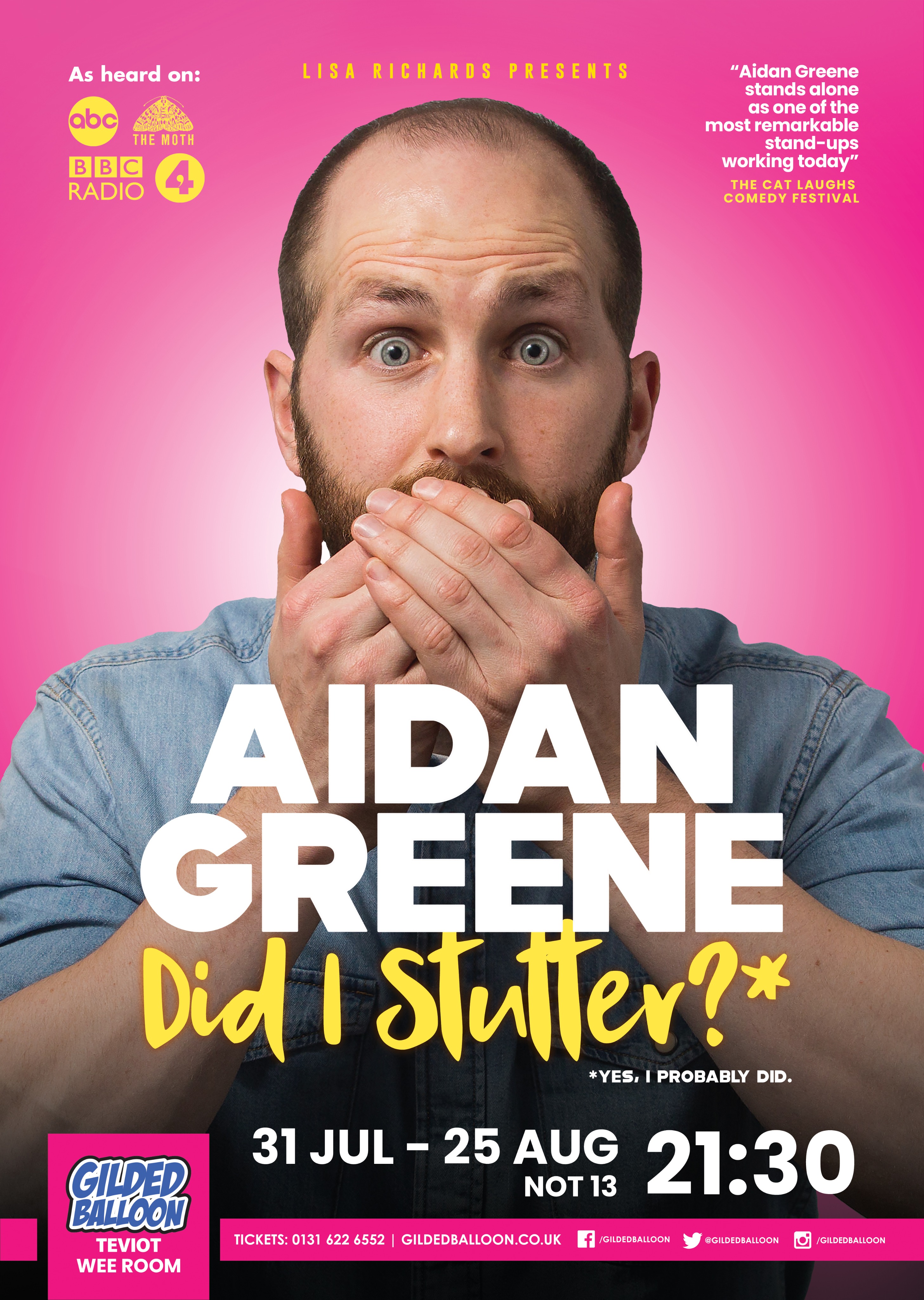 The poster for Aidan Greene: Did I Stutter?