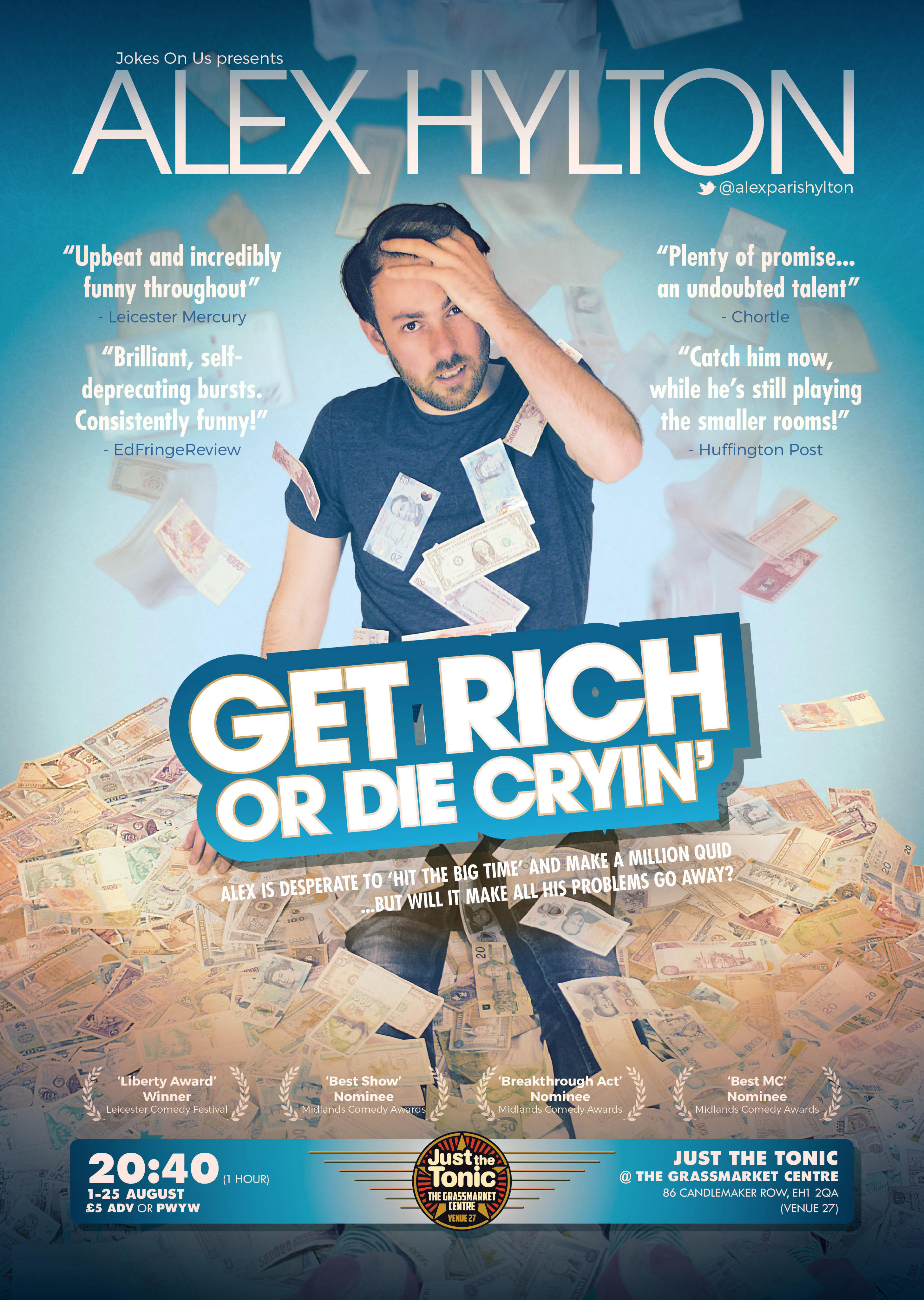 The poster for Alex Hylton: Get Rich or Die Cryin'