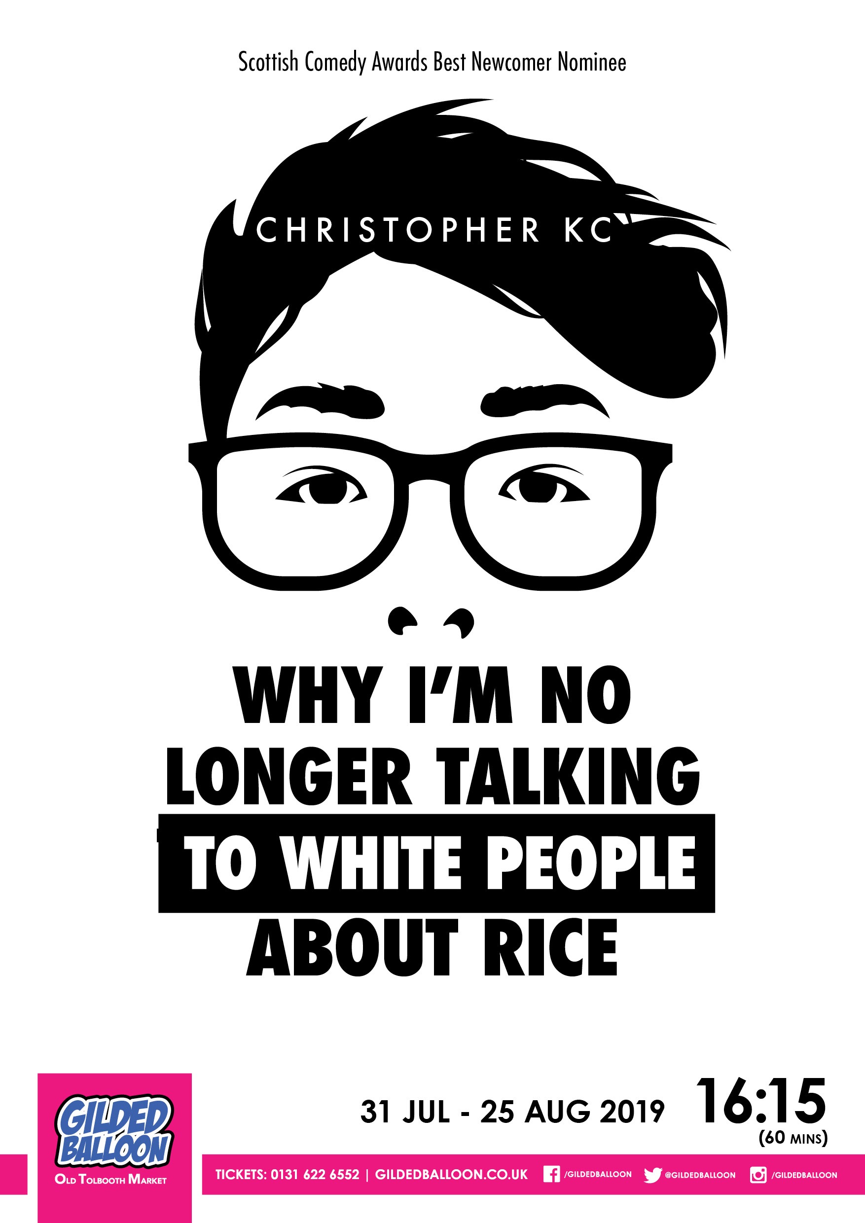 The poster for Christopher KC: Why I'm No Longer Talking to White People About Rice