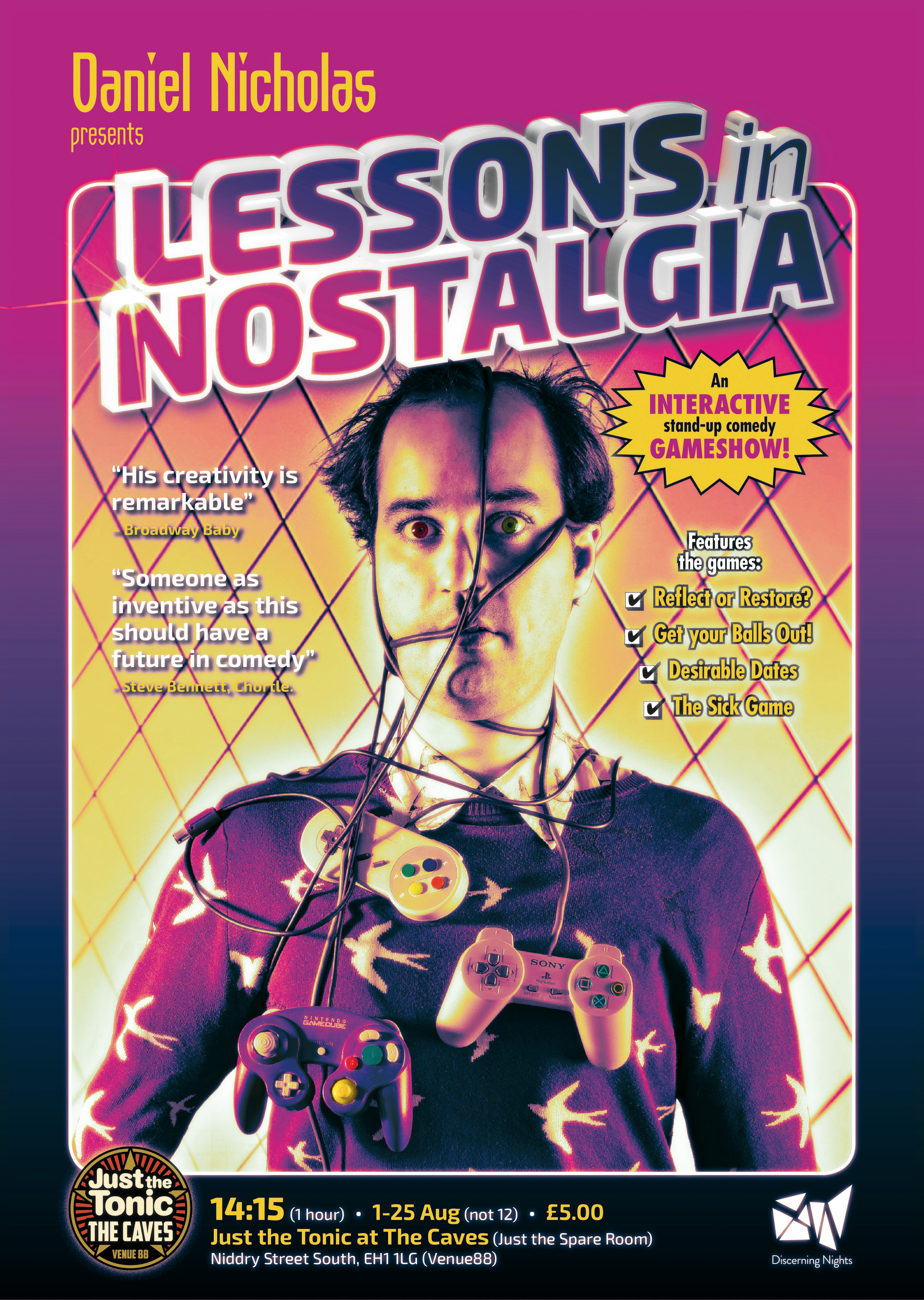 The poster for Daniel Nicholas: Lessons in Nostalgia