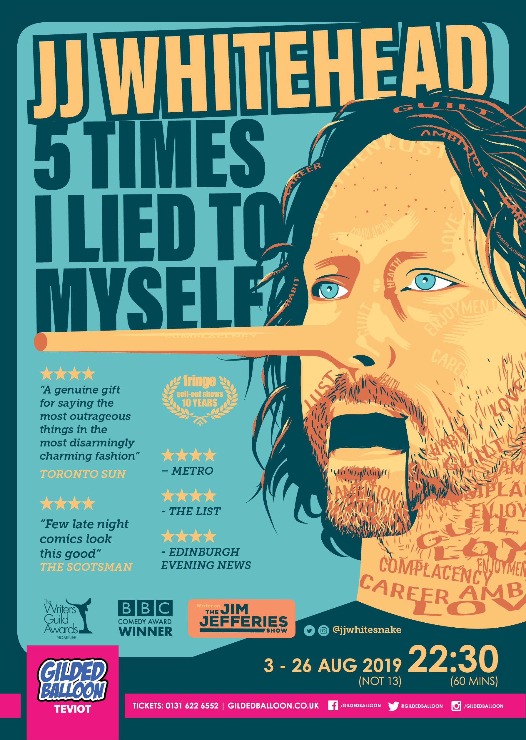 The poster for JJ Whitehead: Five Times I Lied to Myself