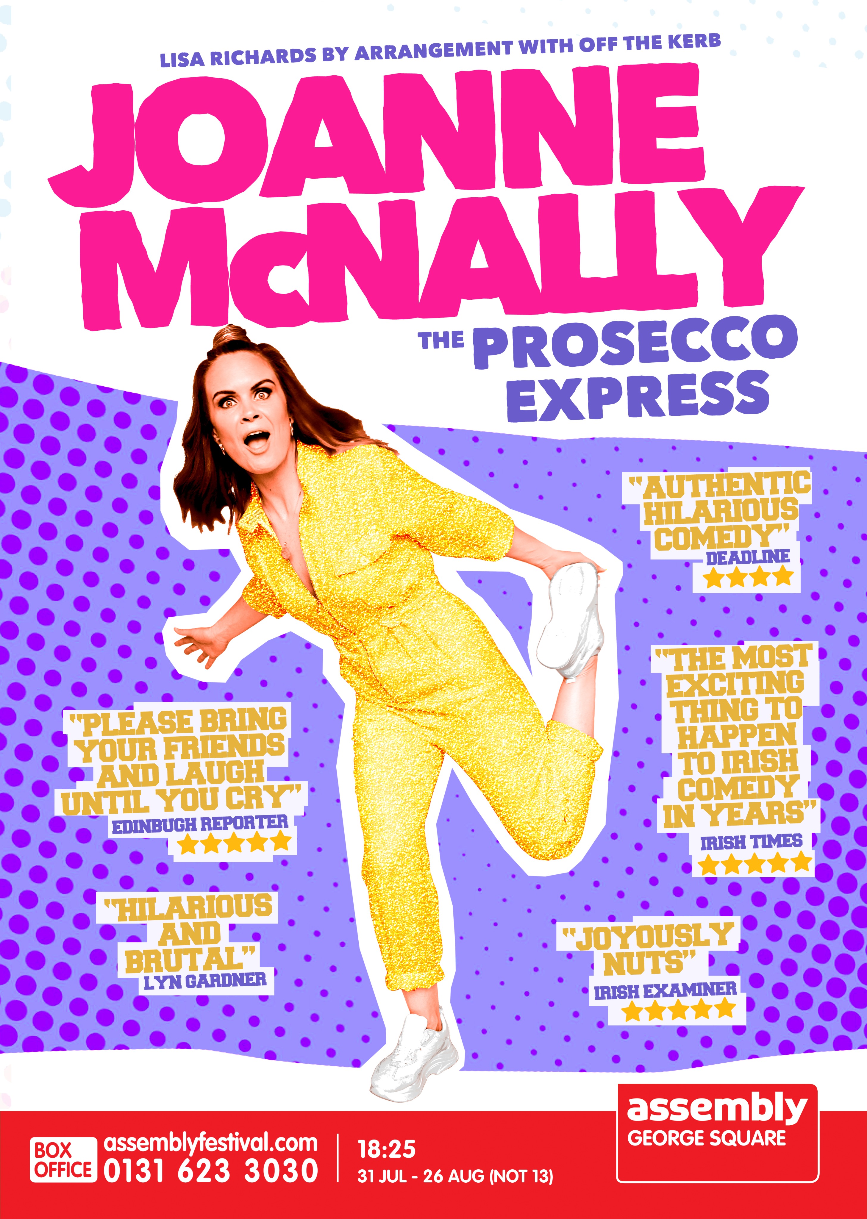 The poster for Joanne McNally: The Prosecco Express
