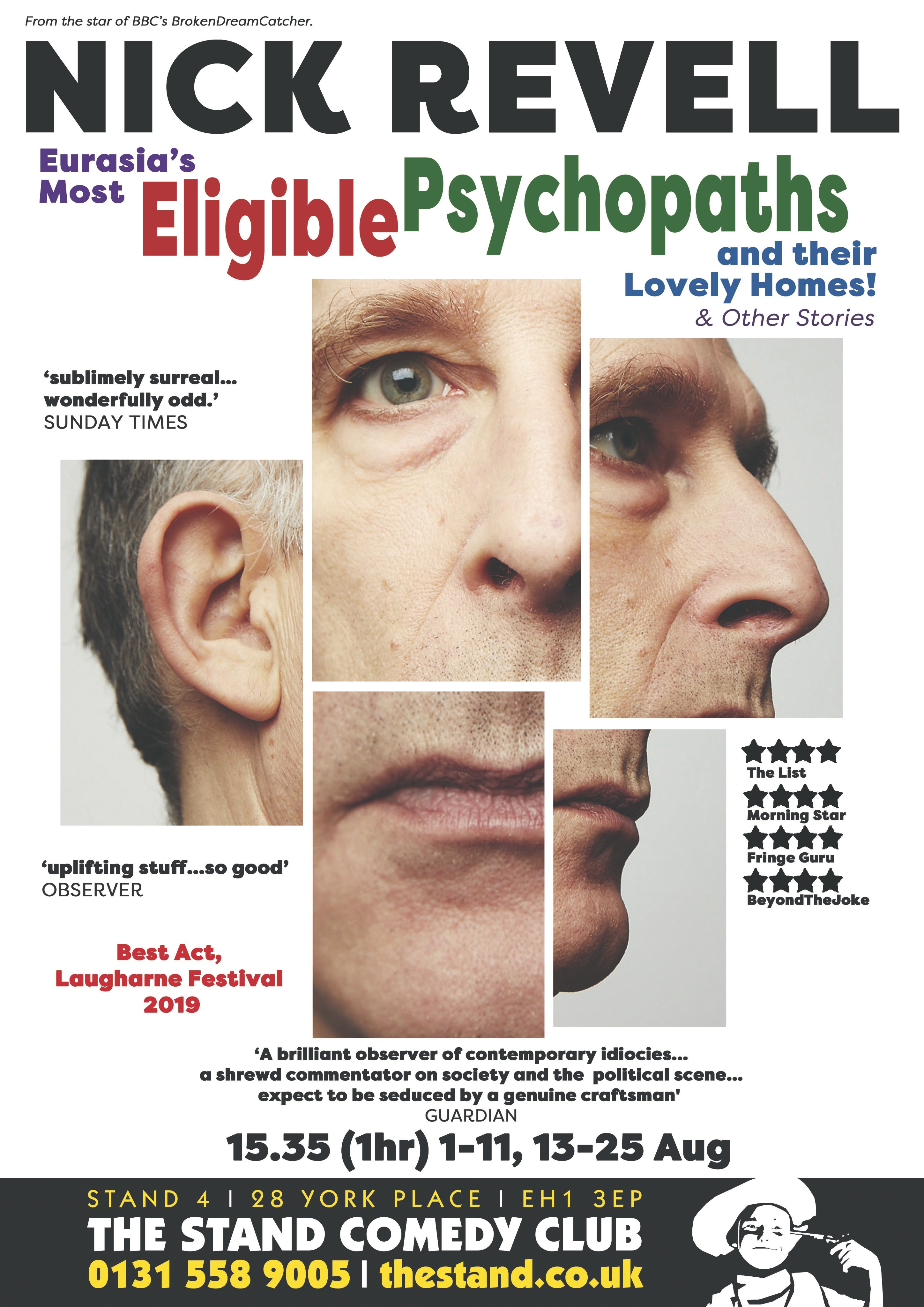 The poster for Nick Revell: Eurasia's Most Eligible Psychopaths and Their Lovely Homes