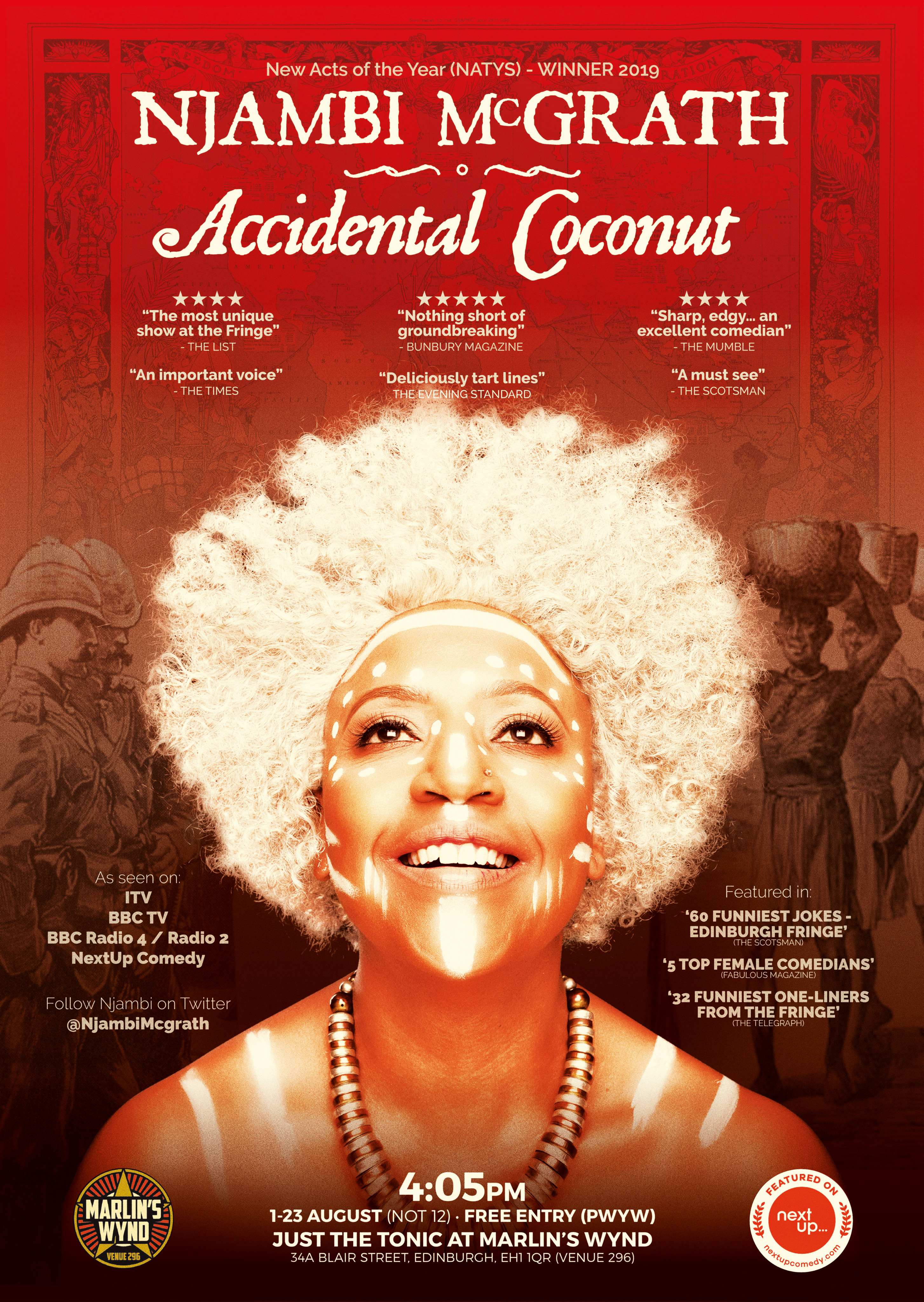 The poster for Njambi McGrath: Accidental Coconut
