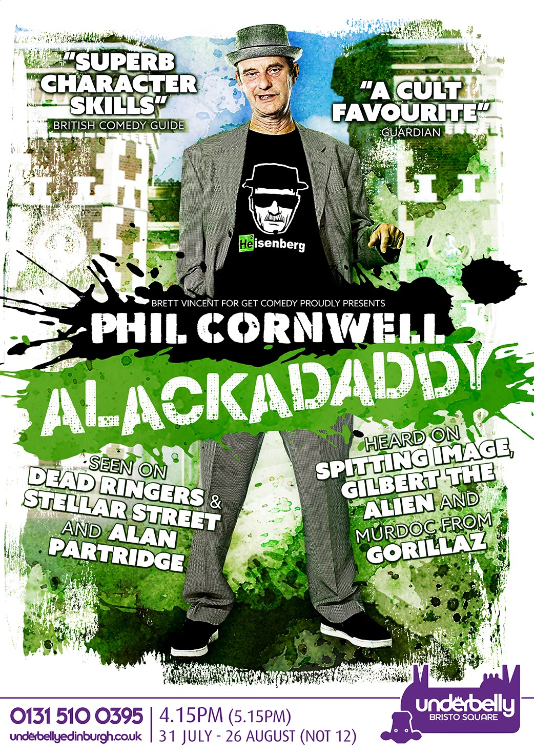 The poster for Phil Cornwell: Alackadaddy
