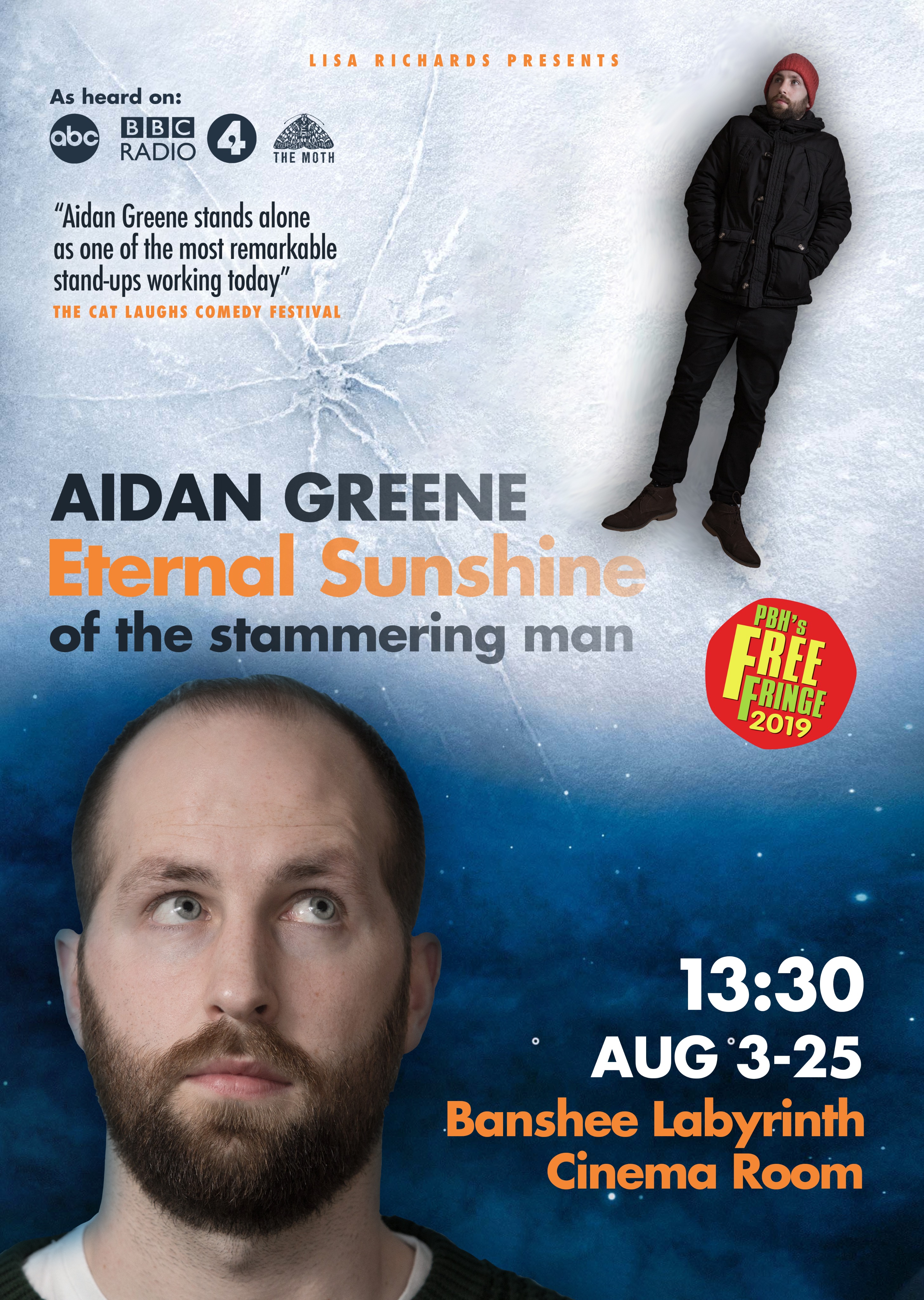 The poster for Aidan Greene: Eternal Sunshine Of The Stammering Man