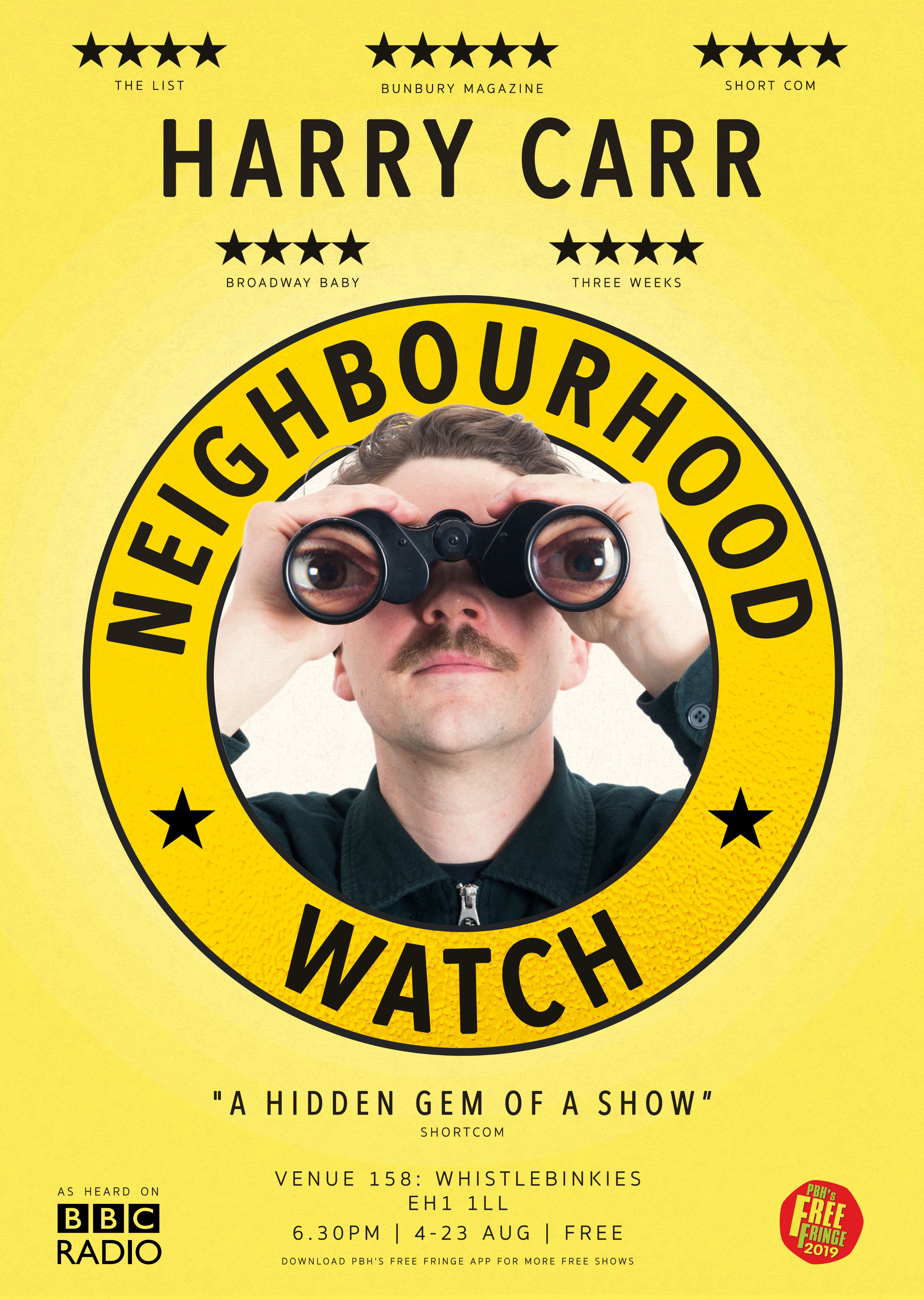 The poster for Harry Carr: Neighbourhood Watch