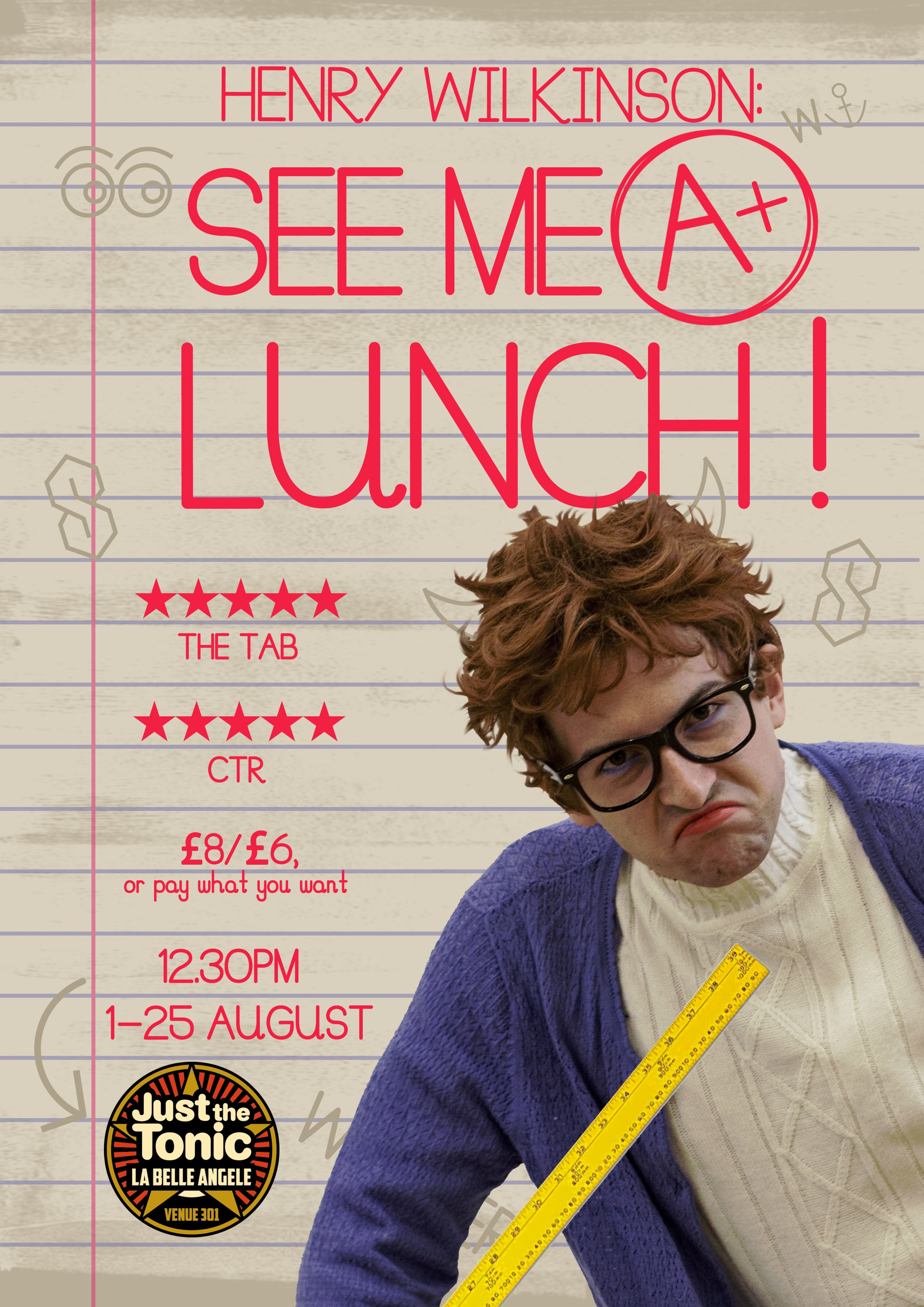 The poster for Henry Wilkinson: See Me at Lunch!