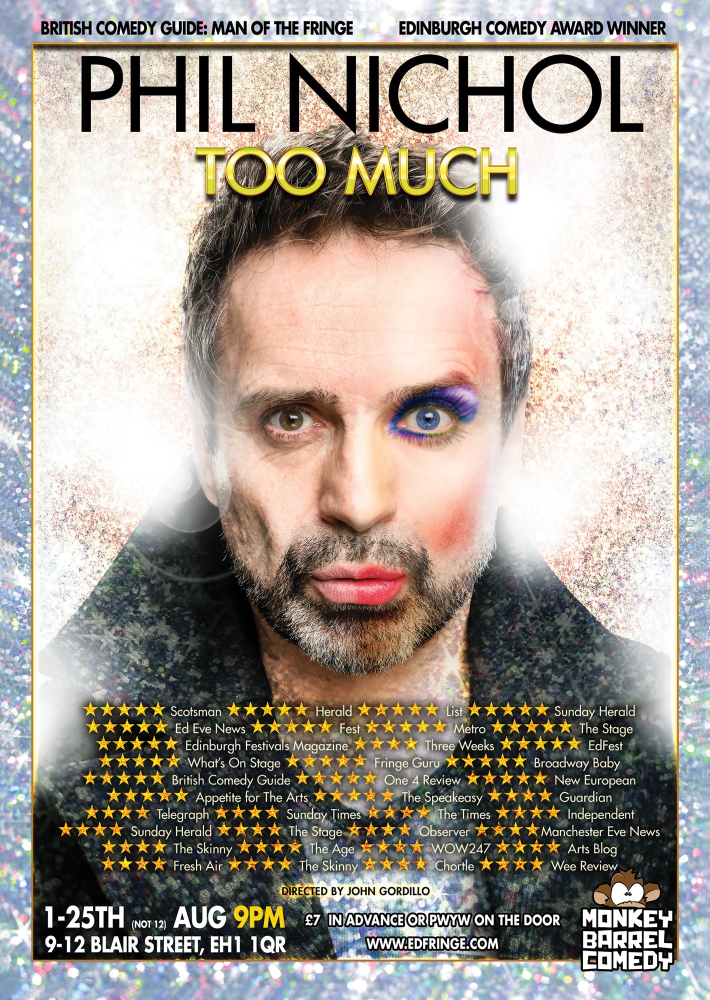 The poster for Phil Nichol: Too Much